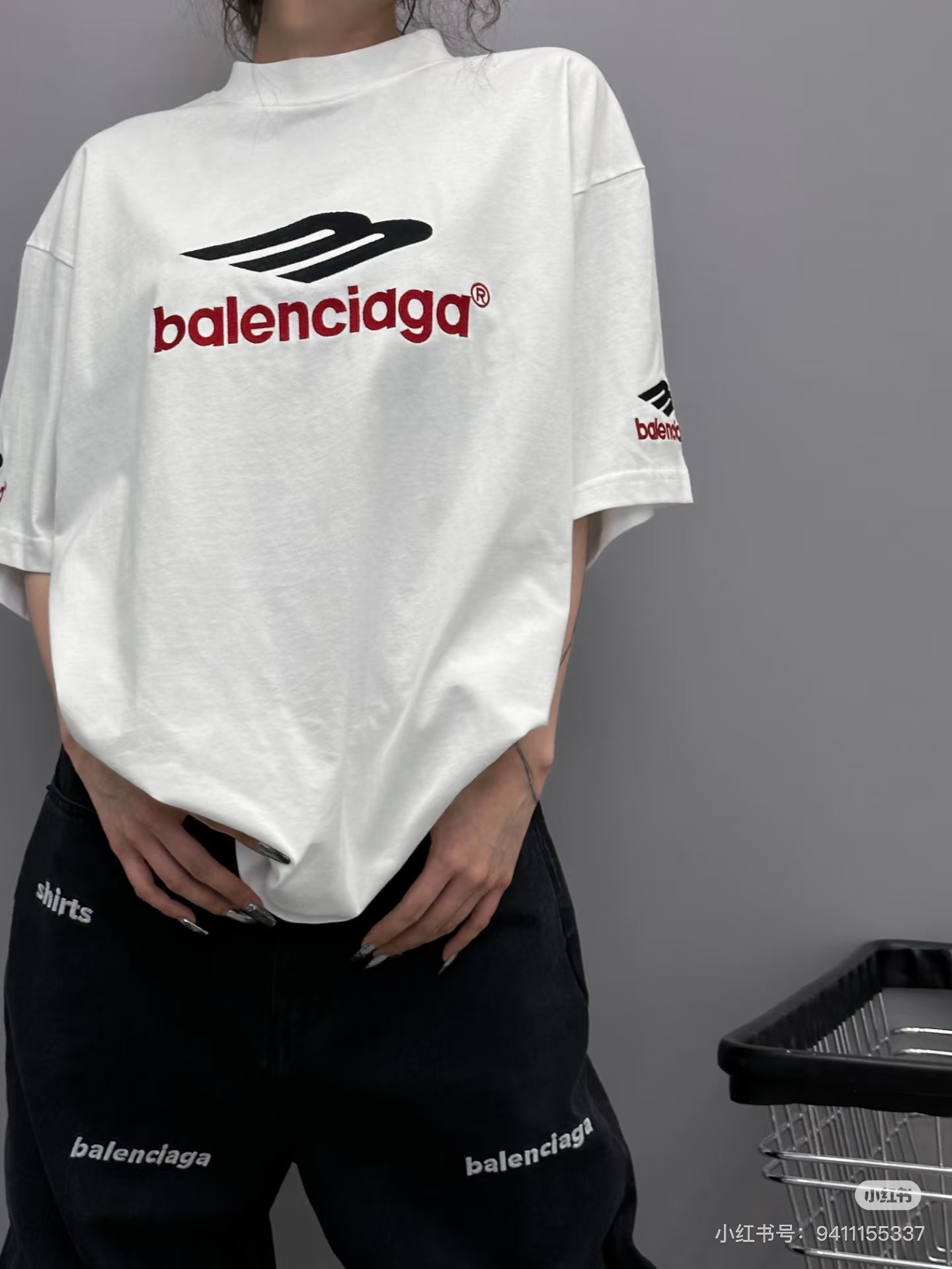 Balenciaga BALENCI*GA巴黎世家 大M 3M标字母LOGO刺绣短袖T恤