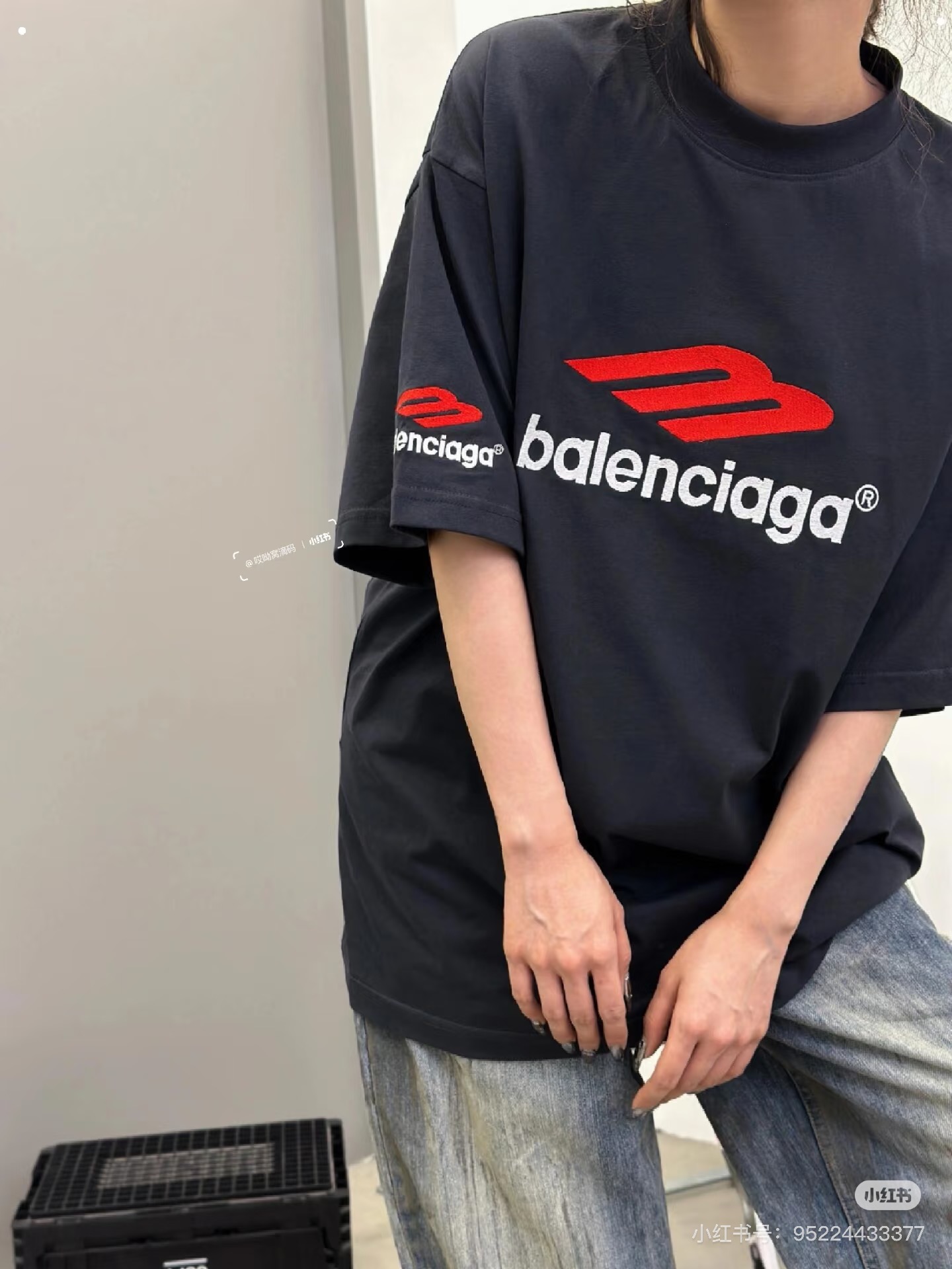 Balenciaga BALENCI*GA巴黎世家 大M 3M标字母LOGO刺绣短袖T恤