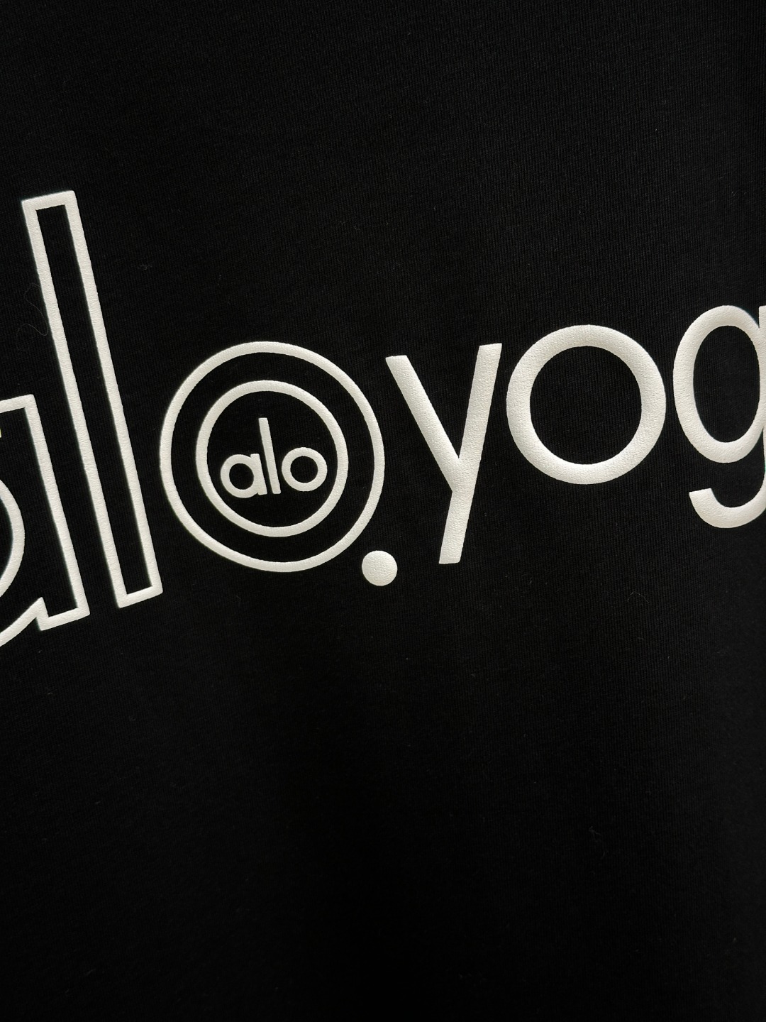 “New Alo Pure Cotton Long Sleeve T-Shirt with Bubble Rubber Logo for Women” - 图片 6