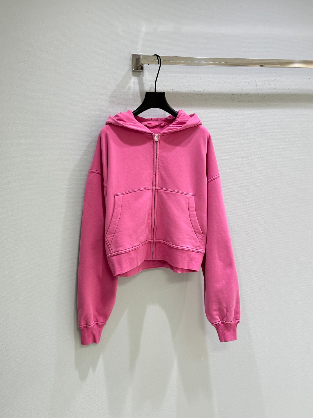 Acne Studios Women’s Hooded Zipper Suit in Soft Cotton – New Single-Size Female Suit with Kangaroo Pockets - 图片 2