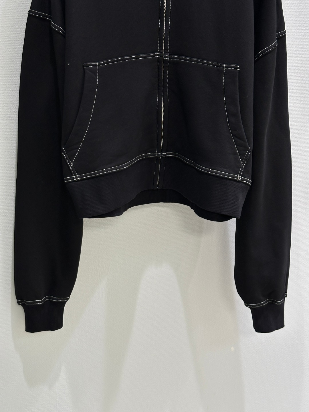 Acne Studios Cotton Fleece Zip Up Hoodie with Contrast Stitching 7 o 1j30knhrdbv4lft1dl11f91sq5