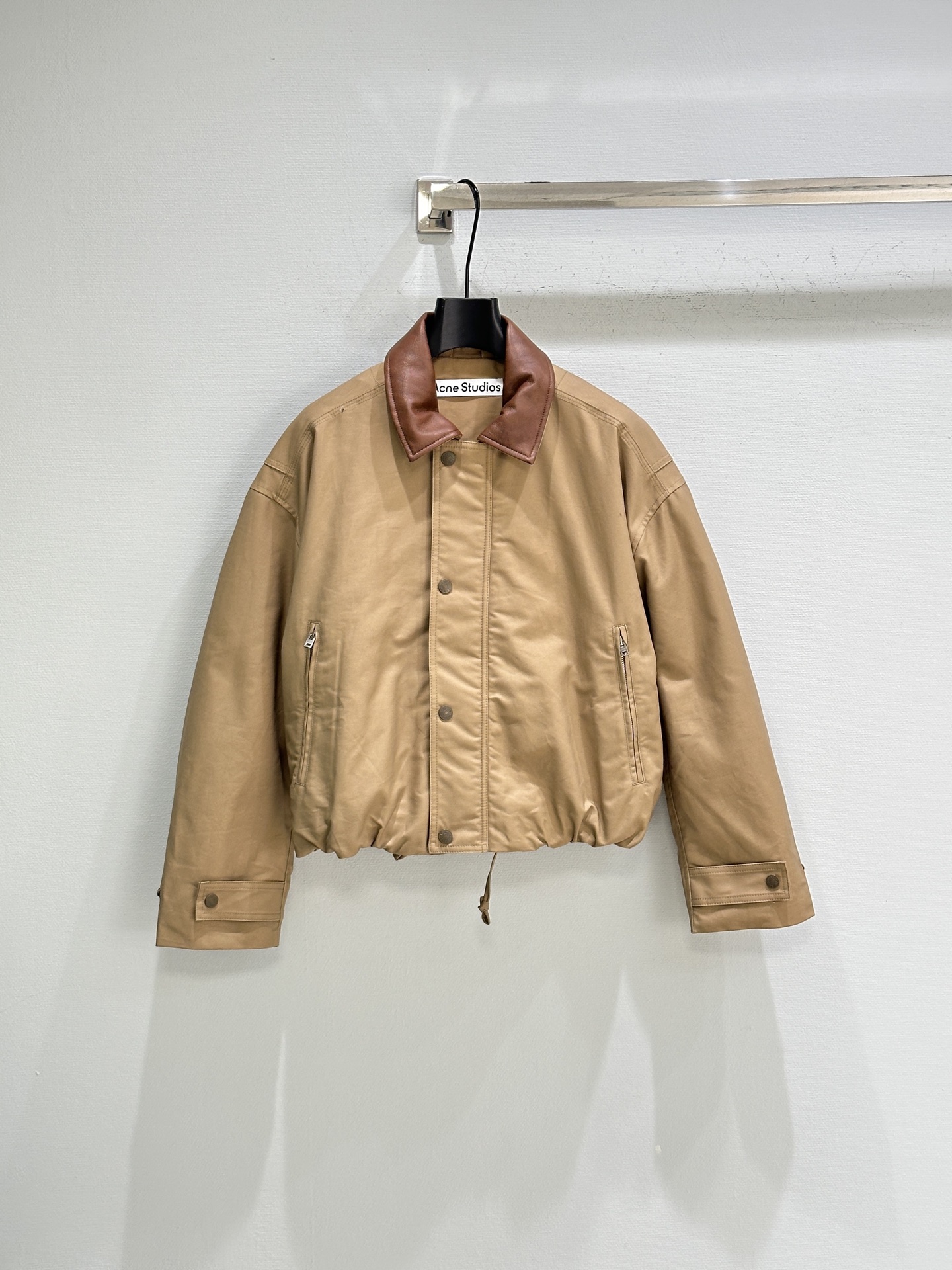 Acne Studios Cotton Blend Jacket with Faux Leather Collar - Winter Collection 4 i1761721845104 13 0 2