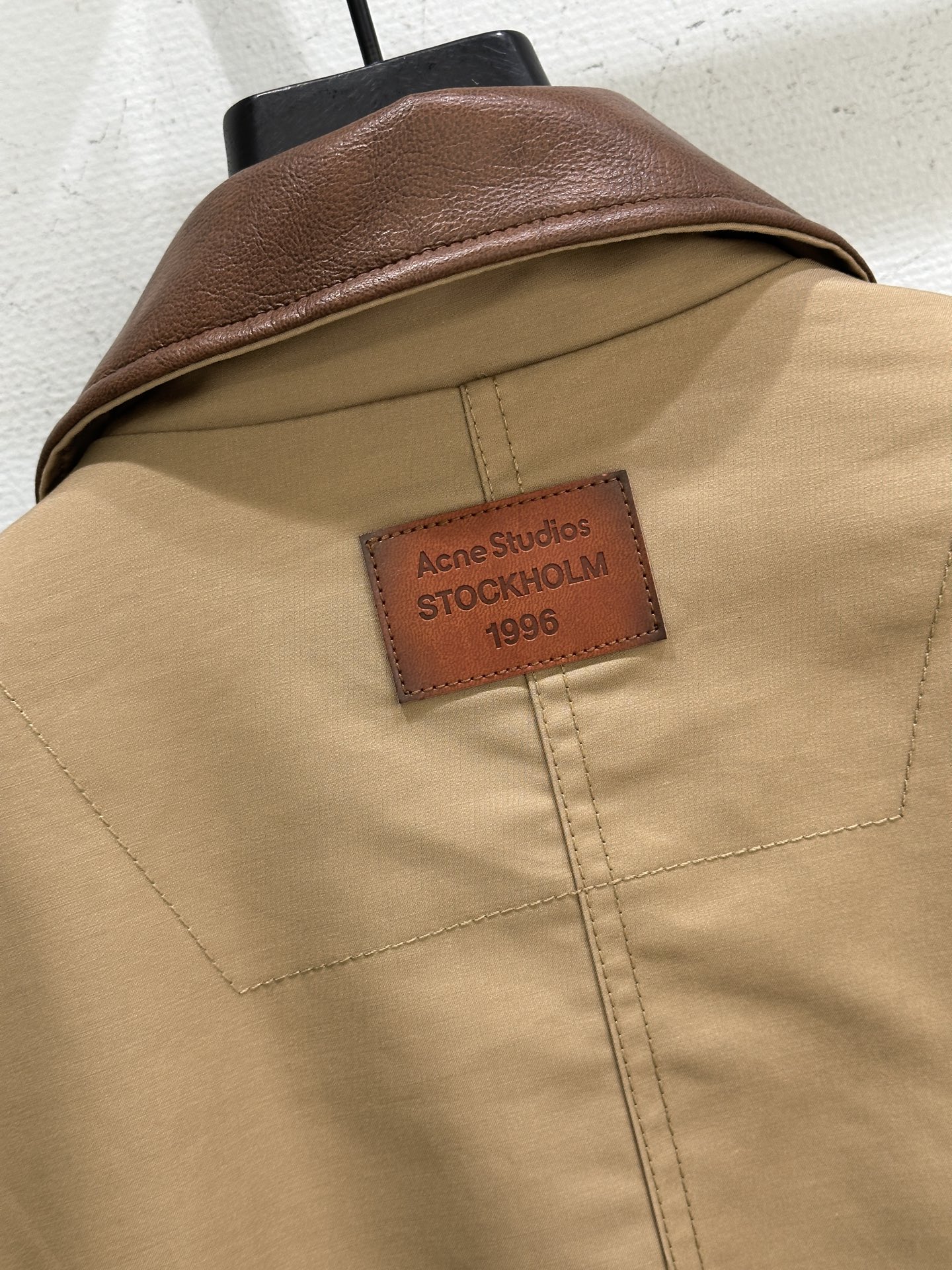 Acne Studios Cotton Blend Jacket with Faux Leather Collar - Winter Collection 8 i1761721847261 882 0 8