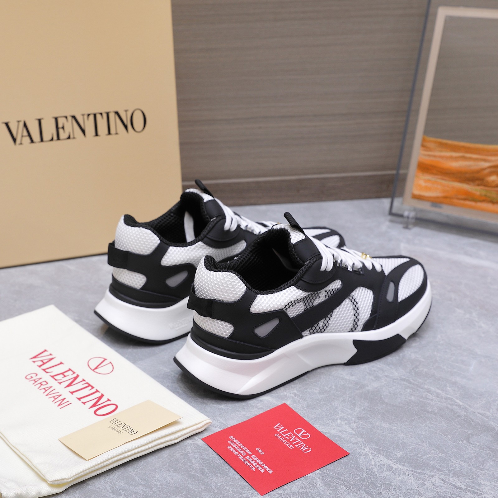 Valentino Mesh Platform Trainers