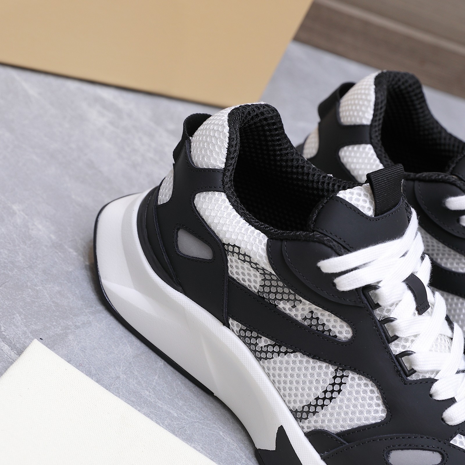 Valentino Mesh Platform Trainers