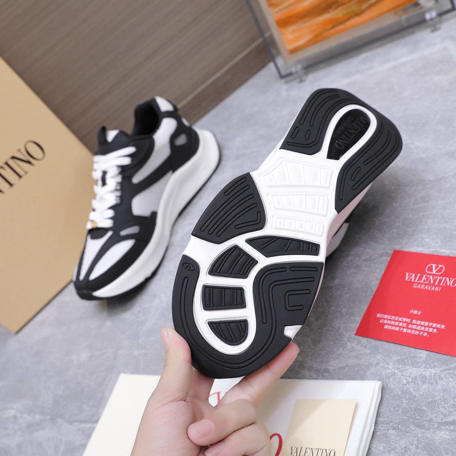 Valentino Mesh Platform Trainers