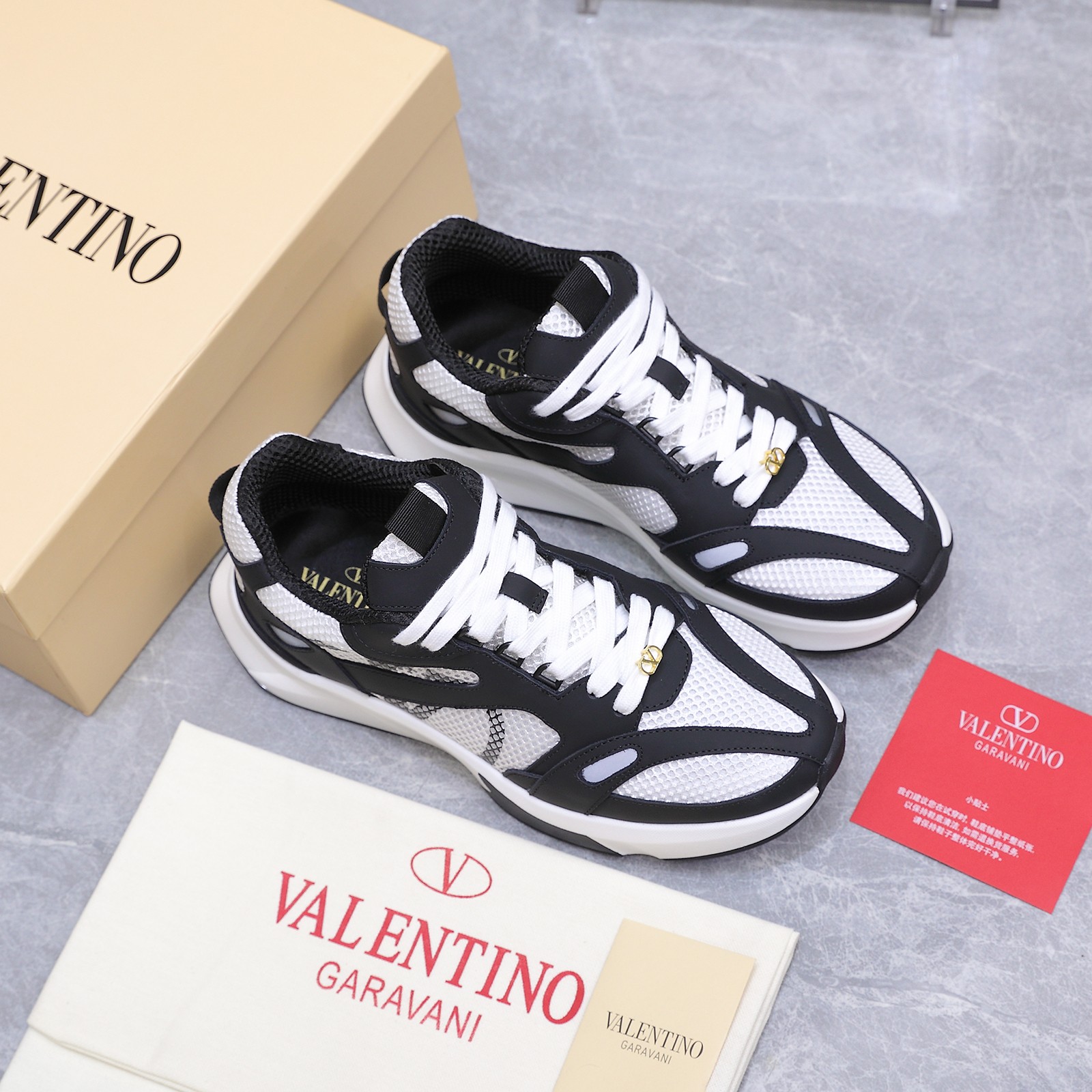 Valentino Mesh Platform Trainers