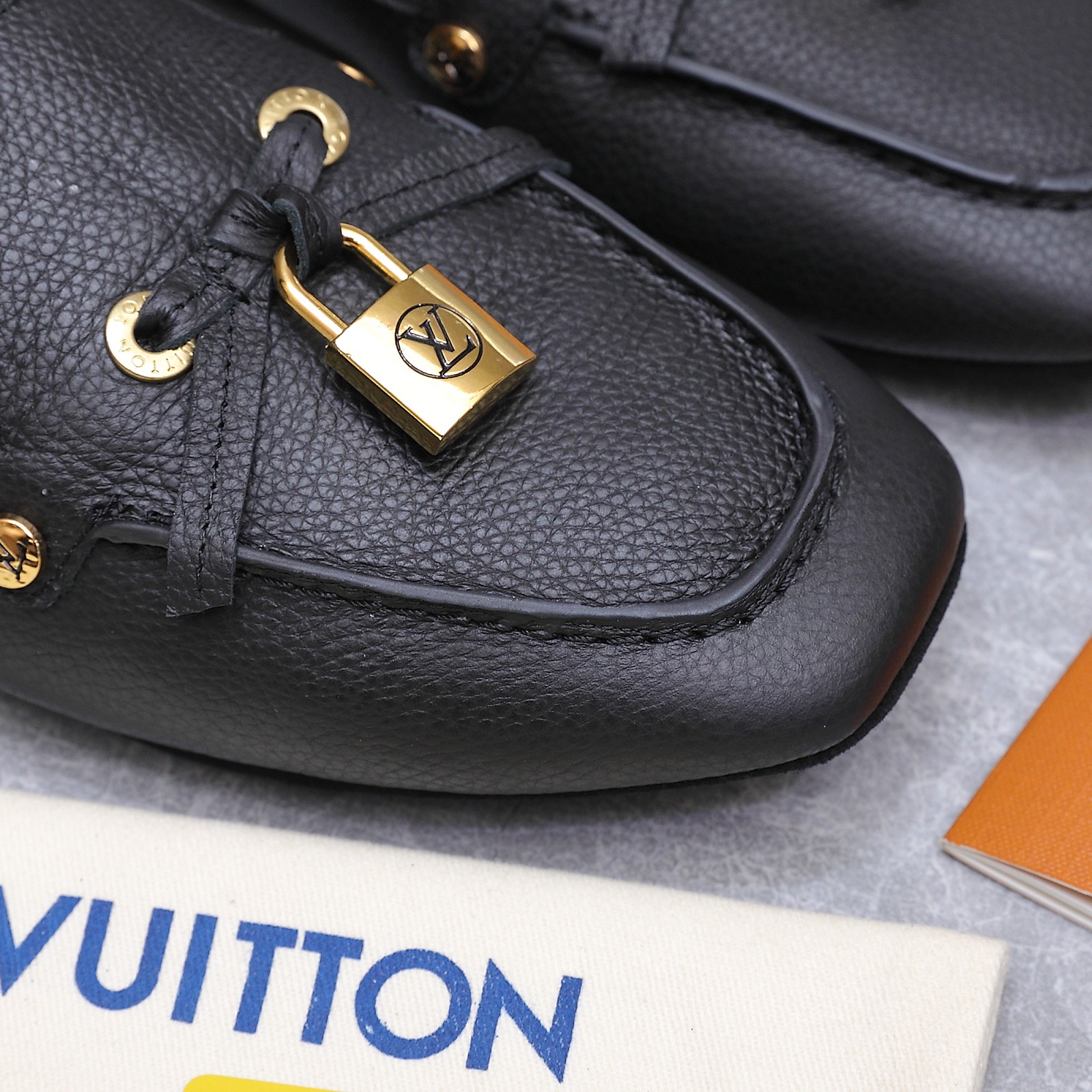 louis vuitton black soho flat loafers