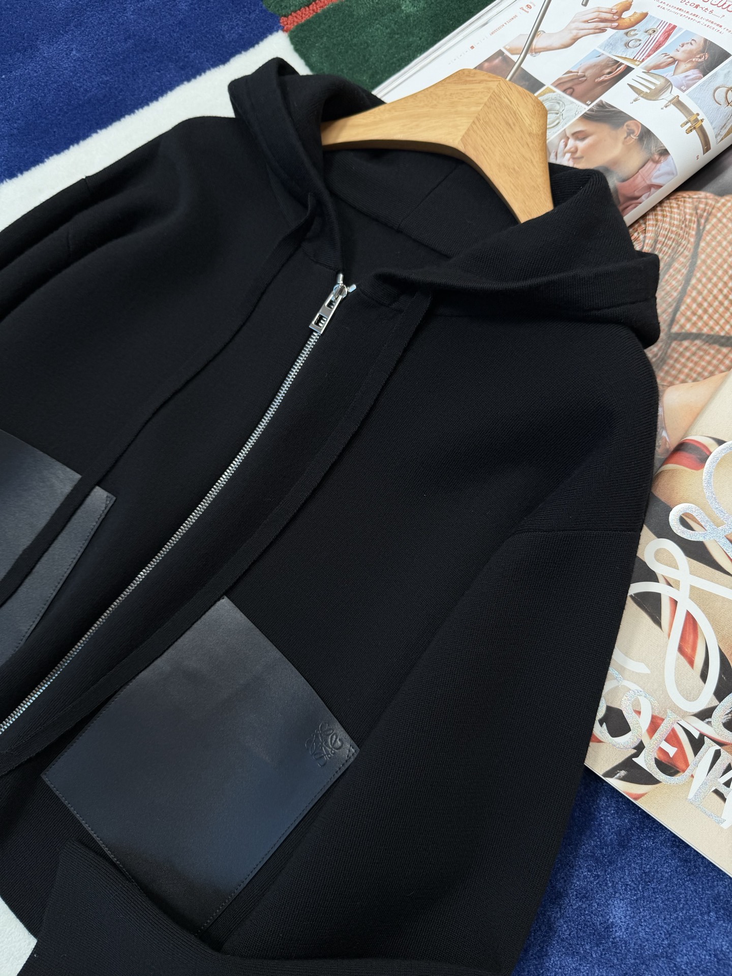 Luxury Knit Cardigan with Anagram Leather Pocket - Soft & Comfortable 5 i1765130170196 4562 0 4