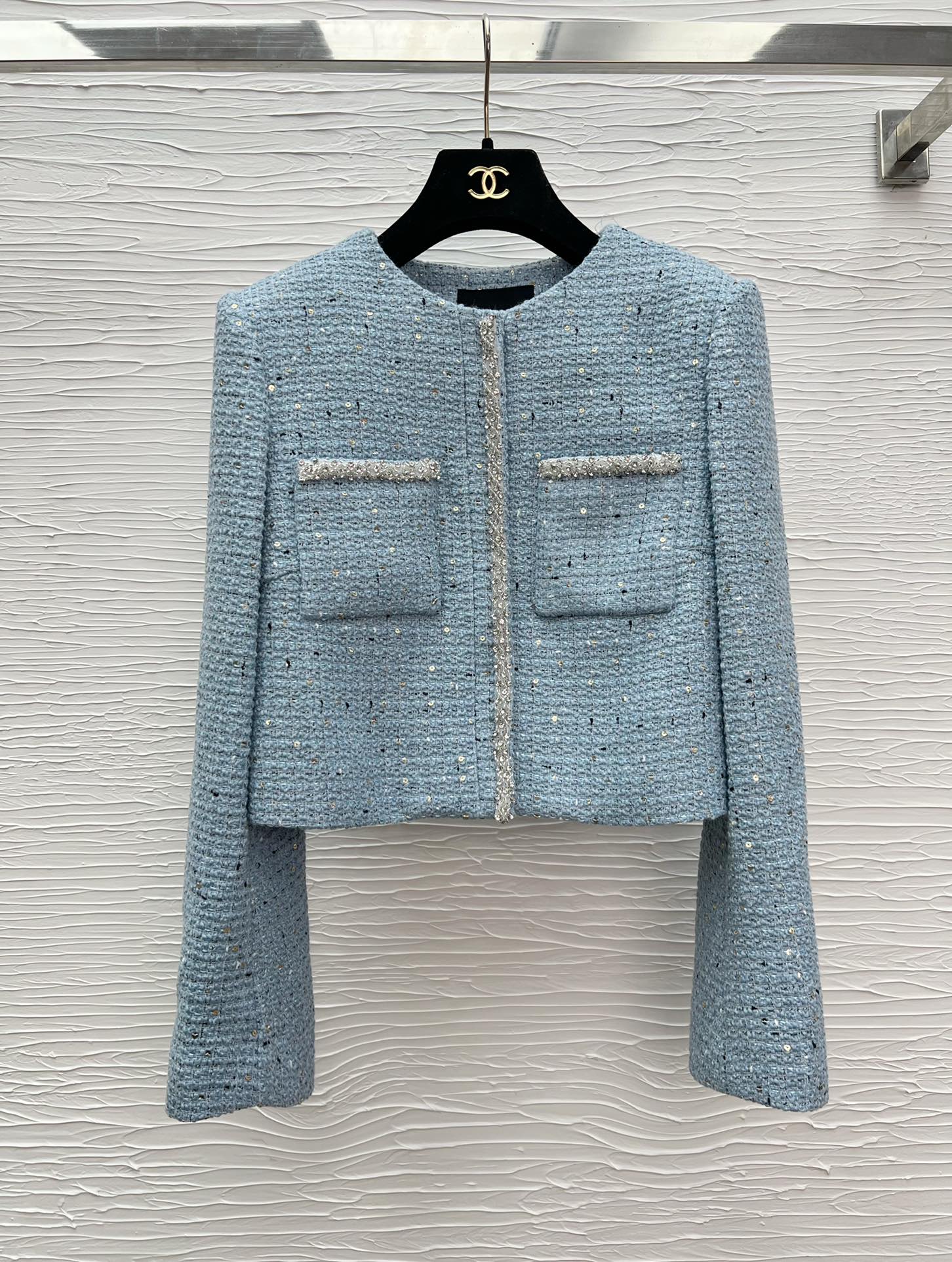 Maje Spring/Summer Skirt Suit: Chic French Chanel Style with Pearl Details 6 i1739353064 4690 0