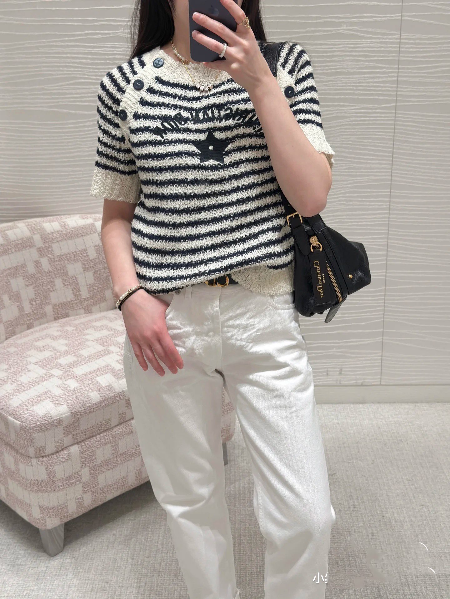Dior Women's Striped Knit Top with Star Embroidery - Spring Collection 5 i1741684027 4746 2