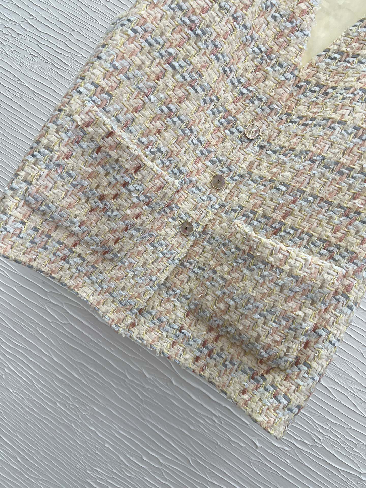 Chanel 25P Woven Vest - Soft Yellow, Silk Camellia Lining, Sizes S-M-L 10 i1744009109 2573 5