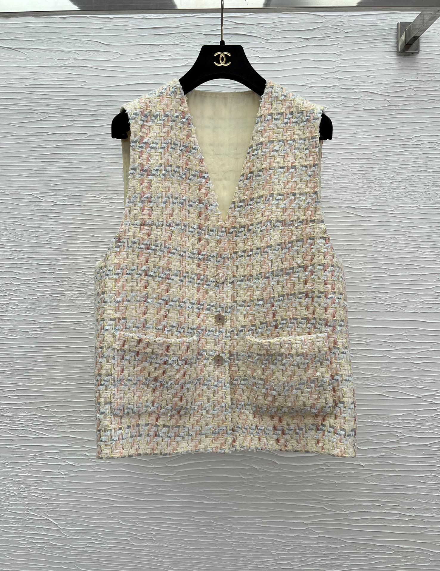 Chanel 25P Woven Vest - Soft Yellow, Silk Camellia Lining, Sizes S-M-L 7 i1744009109 9969 3
