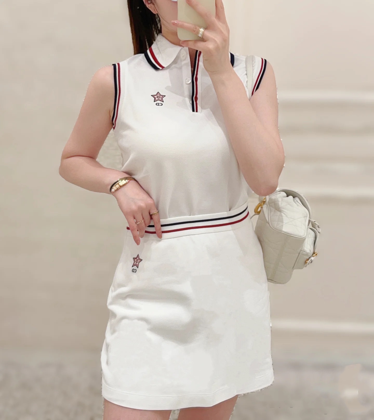 Dior Inspired 25SS Tennis Style Set: Tee, Tank, Skirt-Shorts - Sporty & Chic 5 i1746606879 1844 4