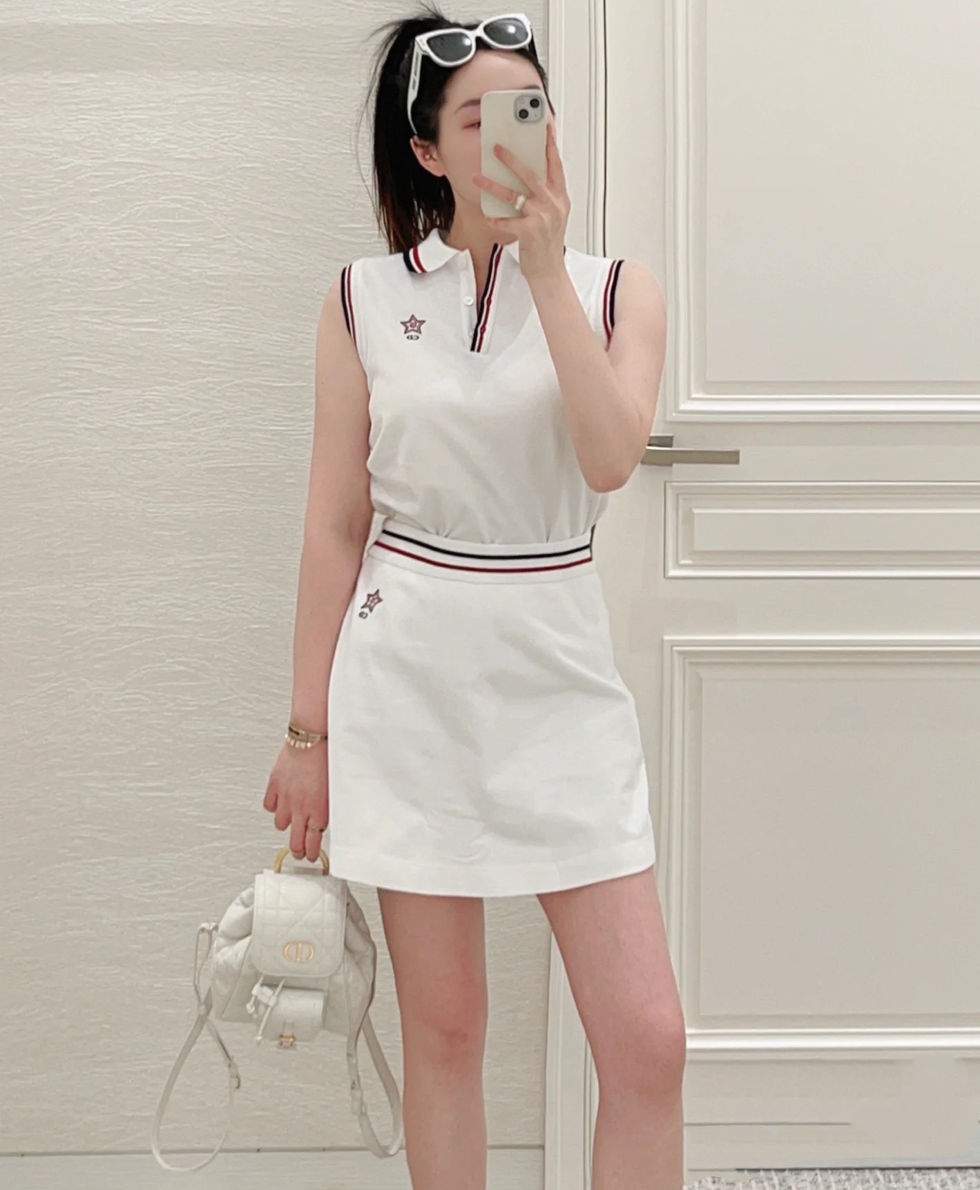 Dior Inspired 25SS Tennis Style Set: Tee, Tank, Skirt-Shorts - Sporty & Chic 7 i1746606879 3836 7