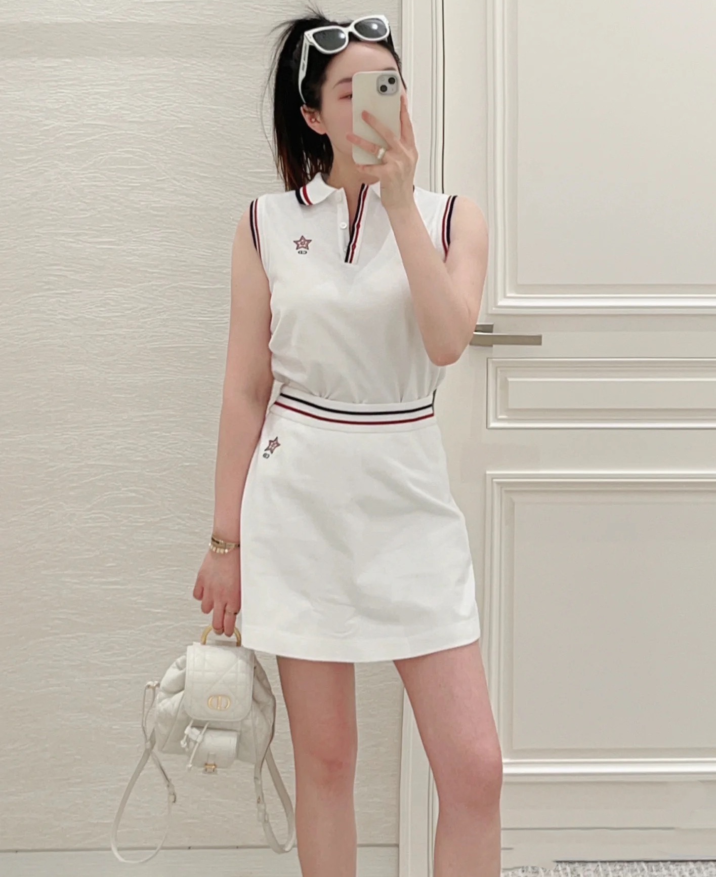 Dior Inspired 25SS Tennis Style Set: Tee, Tank, Skirt-Shorts - Sporty & Chic 3 i1746606879 5077 3