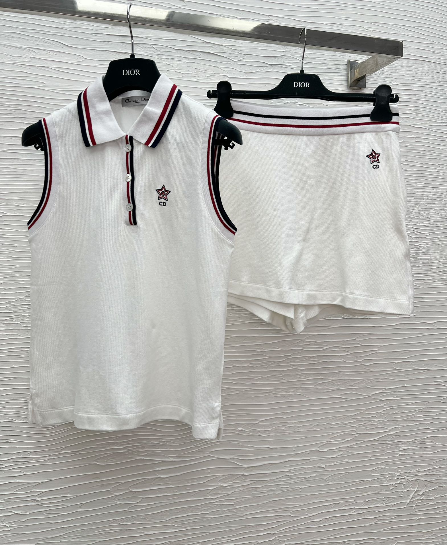 Dior Inspired 25SS Tennis Style Set: Tee, Tank, Skirt-Shorts - Sporty & Chic 10 i1746606879 665 8