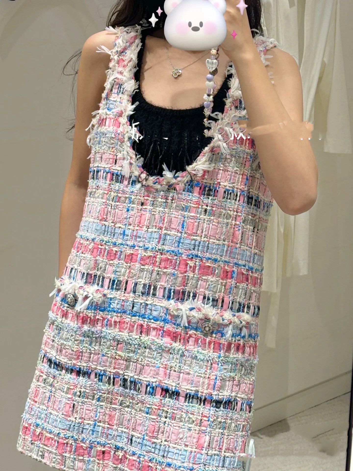 Elegant Tweed Vest Dress with Silk Lining - Chic Spring/Summer Collection 2 i1747294379 8201 3