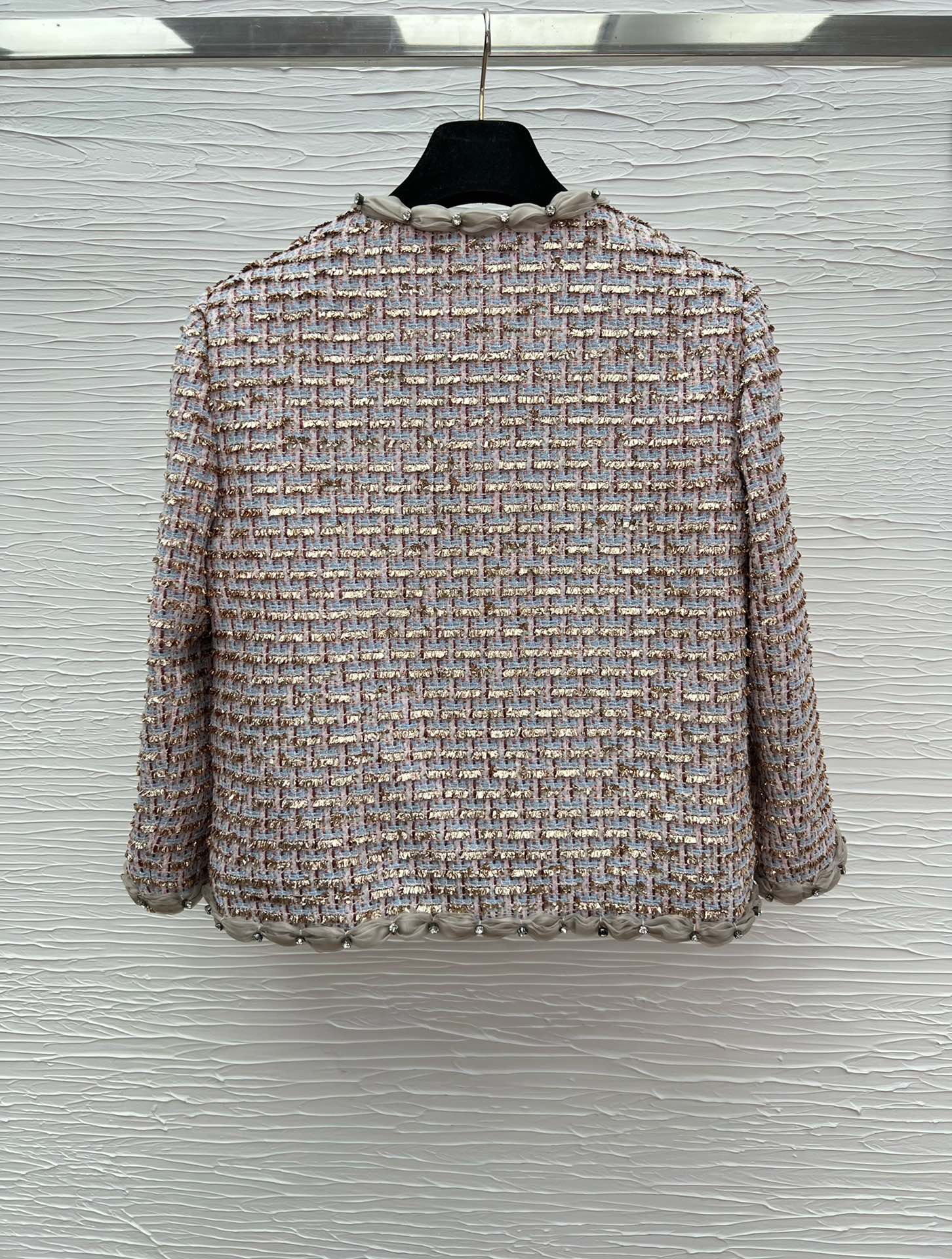 VT25 Women's Tweed Skirt Set - Chanel Style, Soft Pink, Autumn Fashion 6 i1751536661 7592 2
