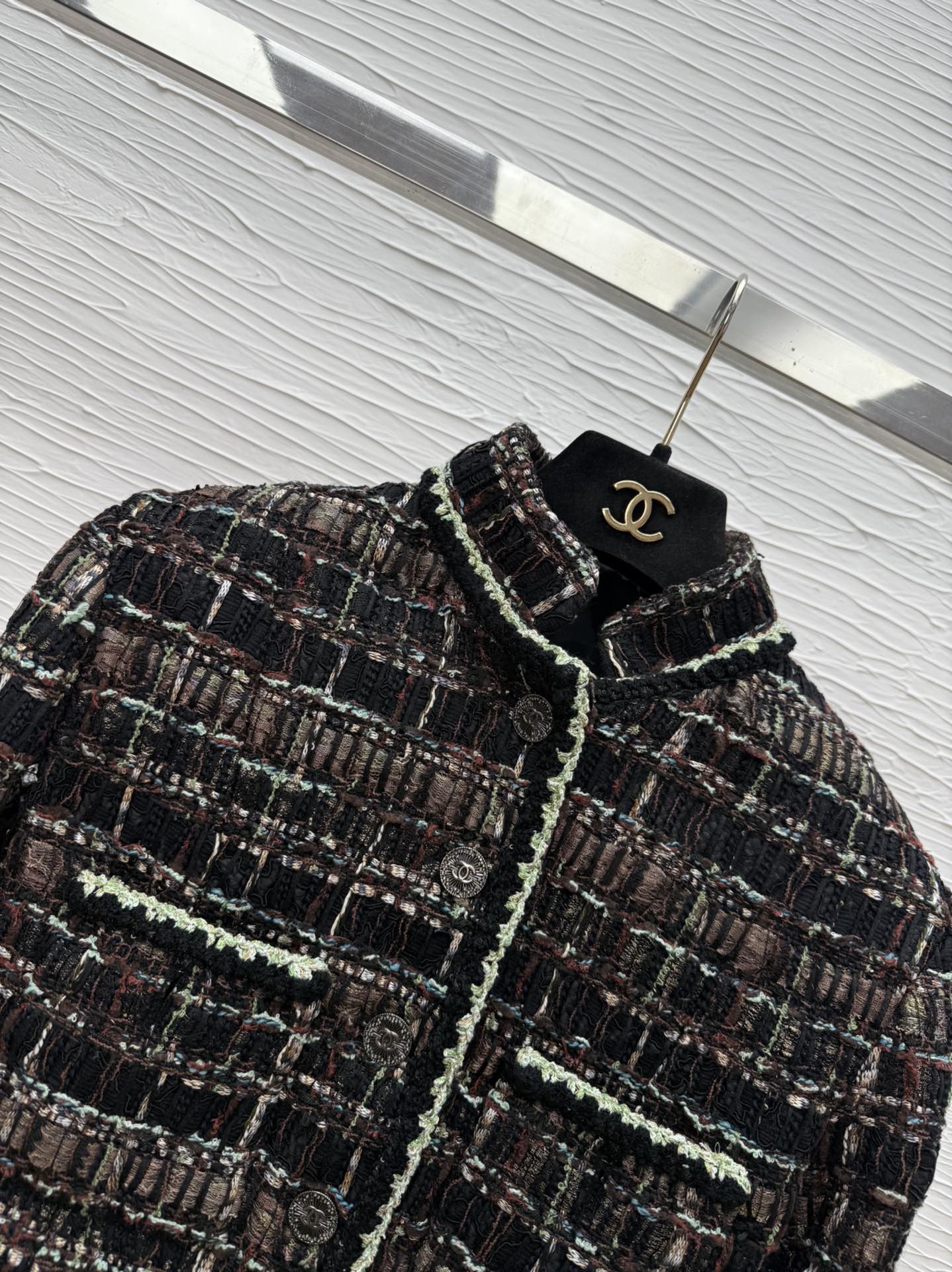 Chanel Inspired Tweed Jacket - Elegant Stand Collar, Silk Lined, Limited Edition 9 i1755081799 8121 0