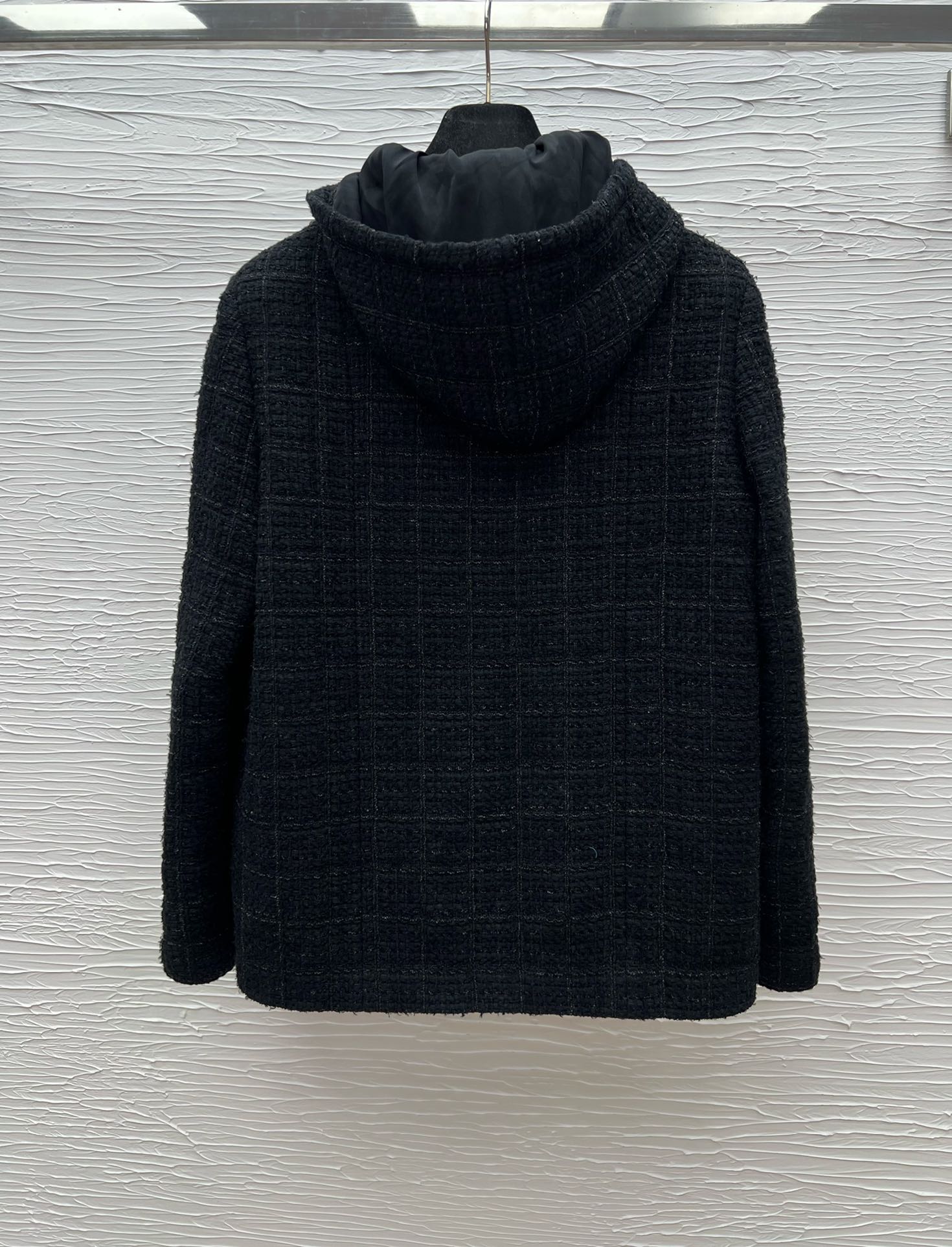 Chanel Inspired Tweed Coat with Detachable Hood - High Quality Replica 7 i1755590009 1182 1