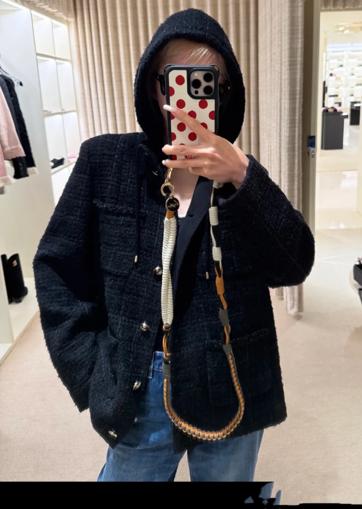 Chanel Inspired Tweed Coat with Detachable Hood - High Quality Replica 5 i1755590009 1858 6