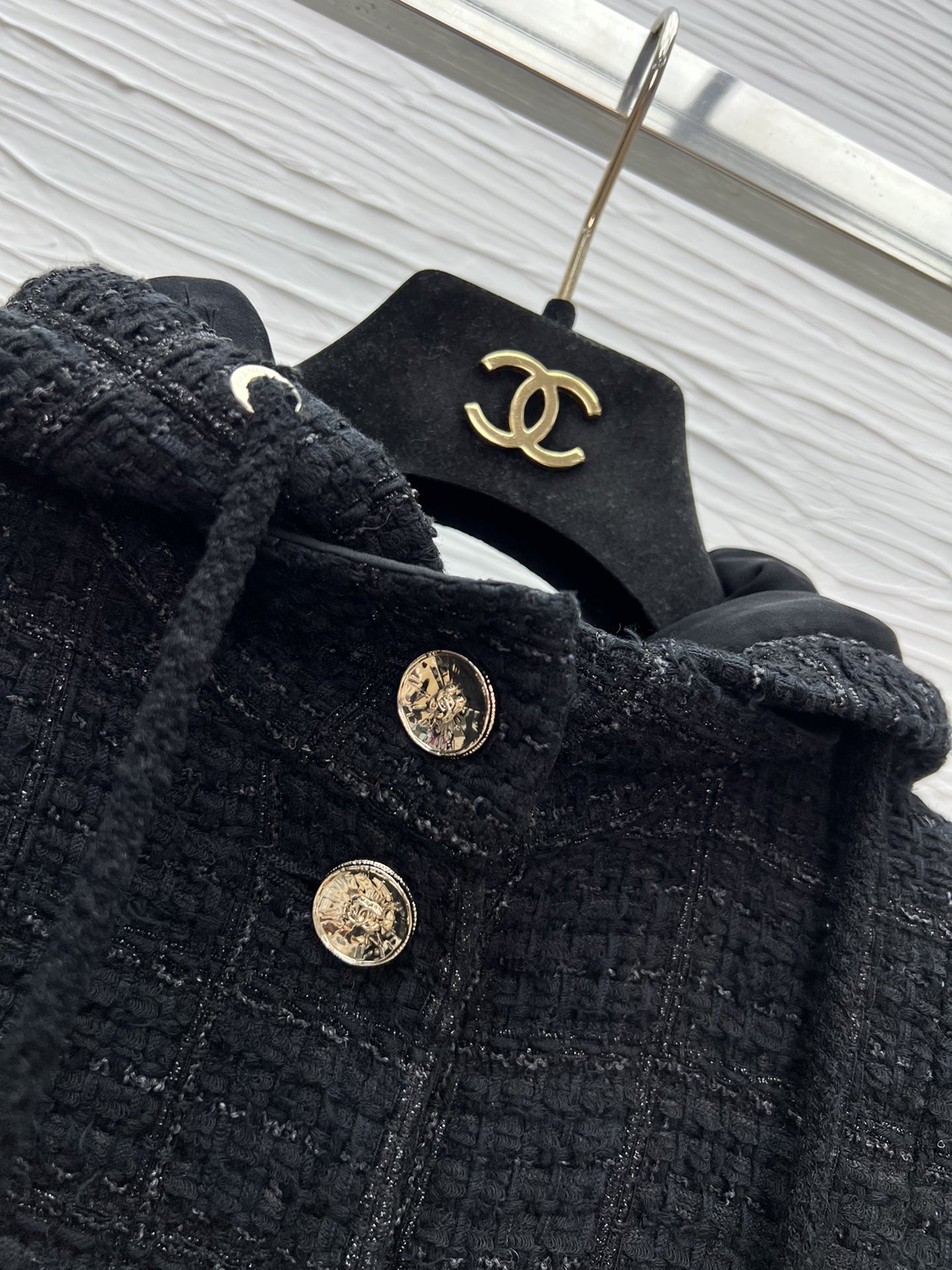 Chanel Inspired Tweed Coat with Detachable Hood - High Quality Replica 10 i1755590009 4376 7