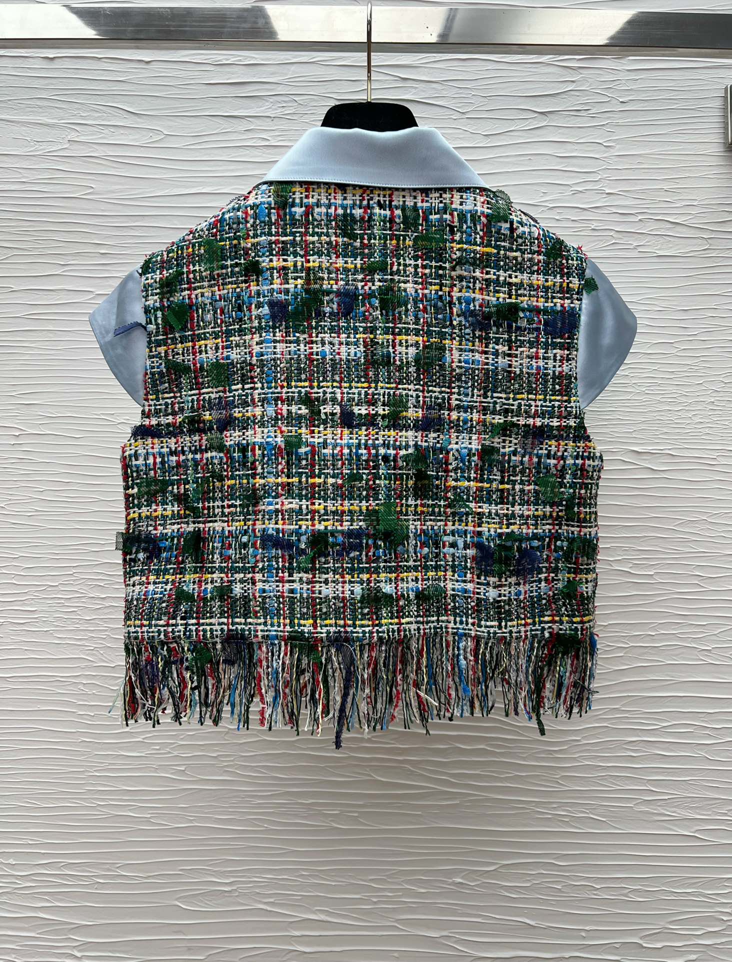 Crochet Fringe Vest with Collar, Colorful Woven Sleeveless Top for Women 5 i1755601819 3162 6
