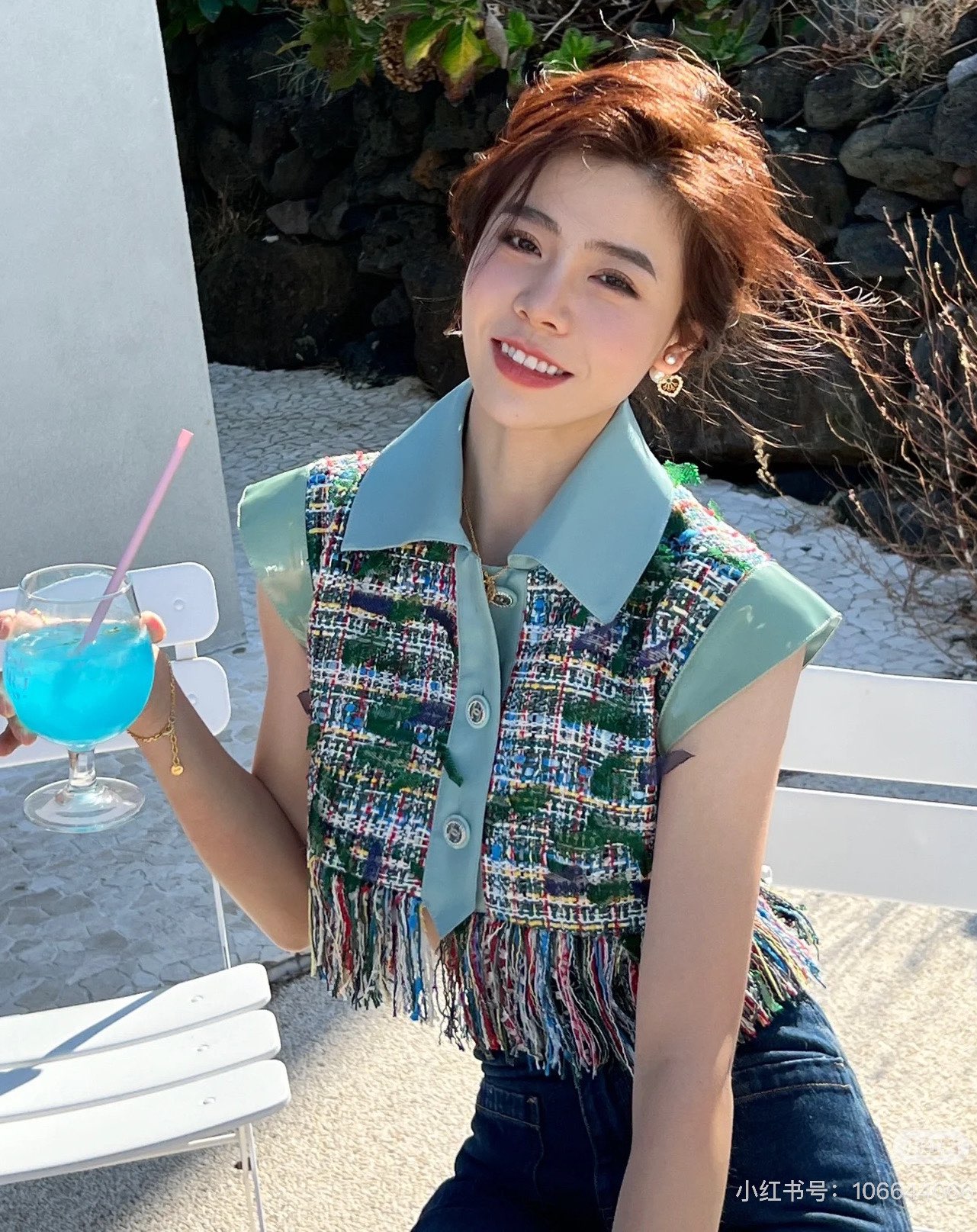 Crochet Fringe Vest with Collar, Colorful Woven Sleeveless Top for Women 3 i1755601819 6261 7