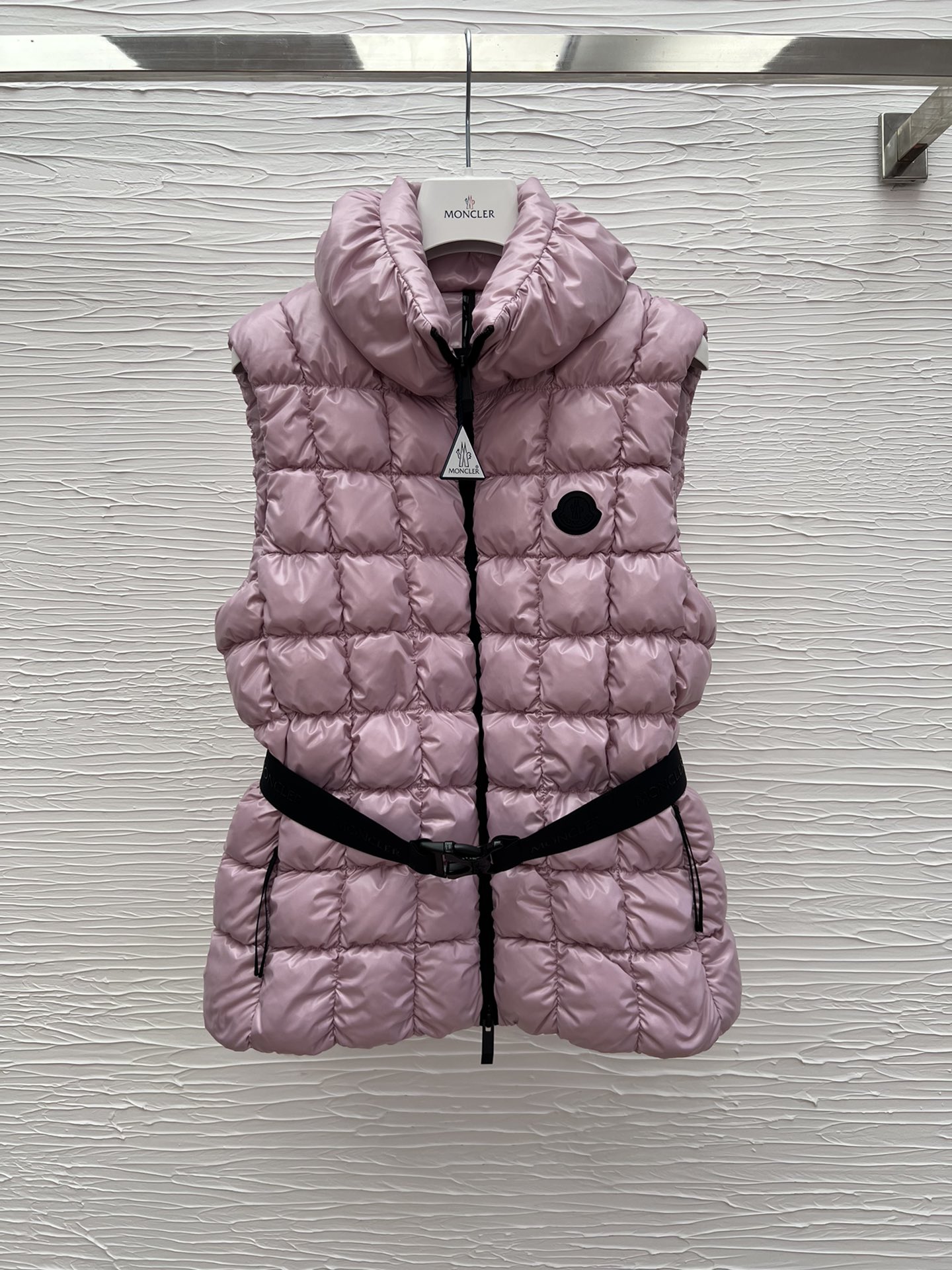 MO 25 Down Vest: Rose Pink, Lightweight Warmth, Diamond Quilted, Belted 6 i1756800592 3839 5