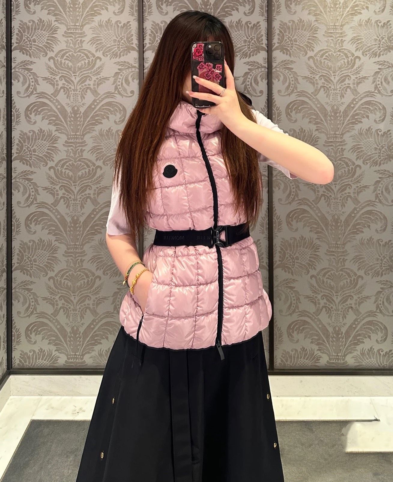MO 25 Down Vest: Rose Pink, Lightweight Warmth, Diamond Quilted, Belted 4 i1756800592 6418 1