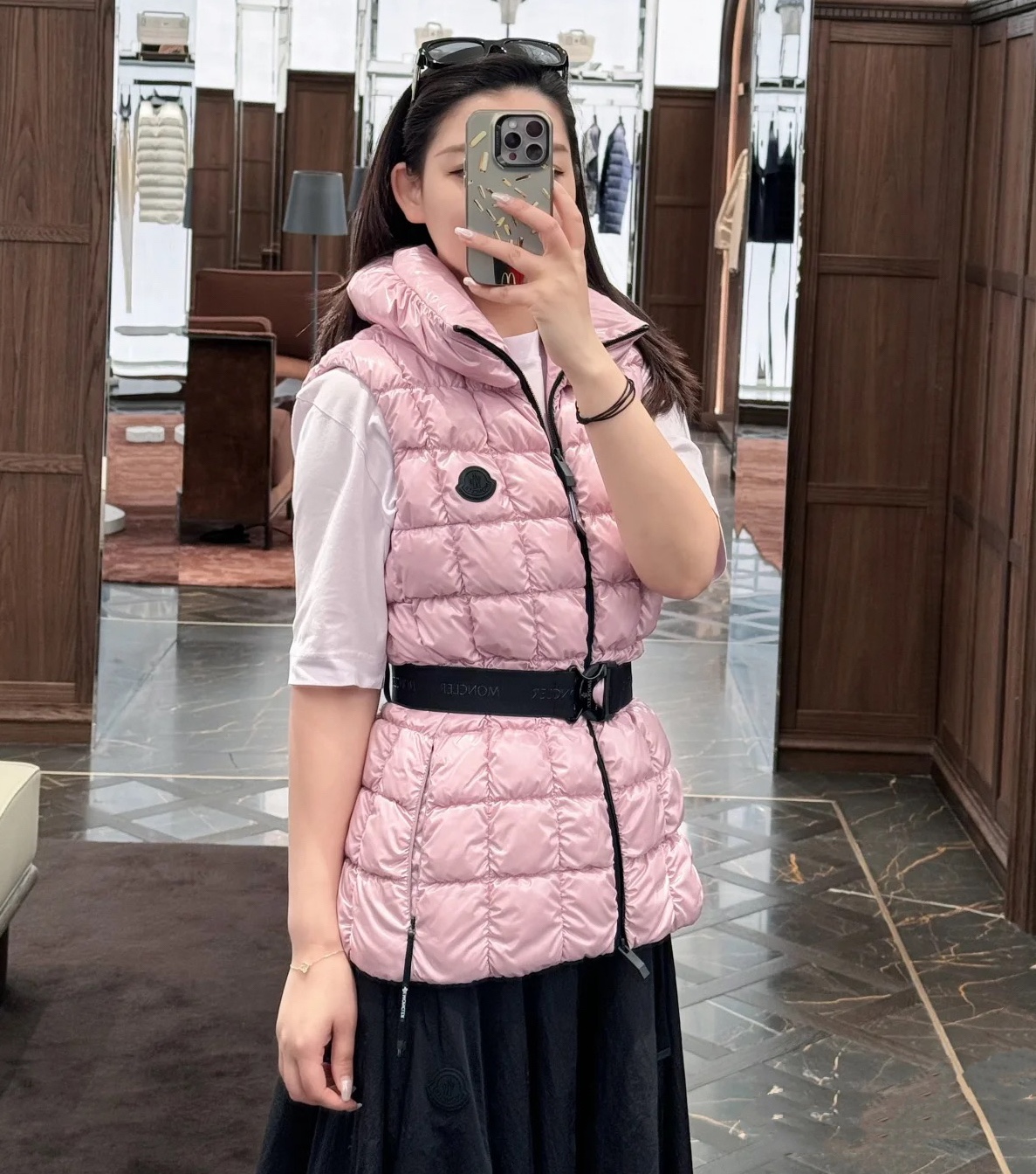 MO 25 Down Vest: Rose Pink, Lightweight Warmth, Diamond Quilted, Belted 3 i1756801164 2953 0
