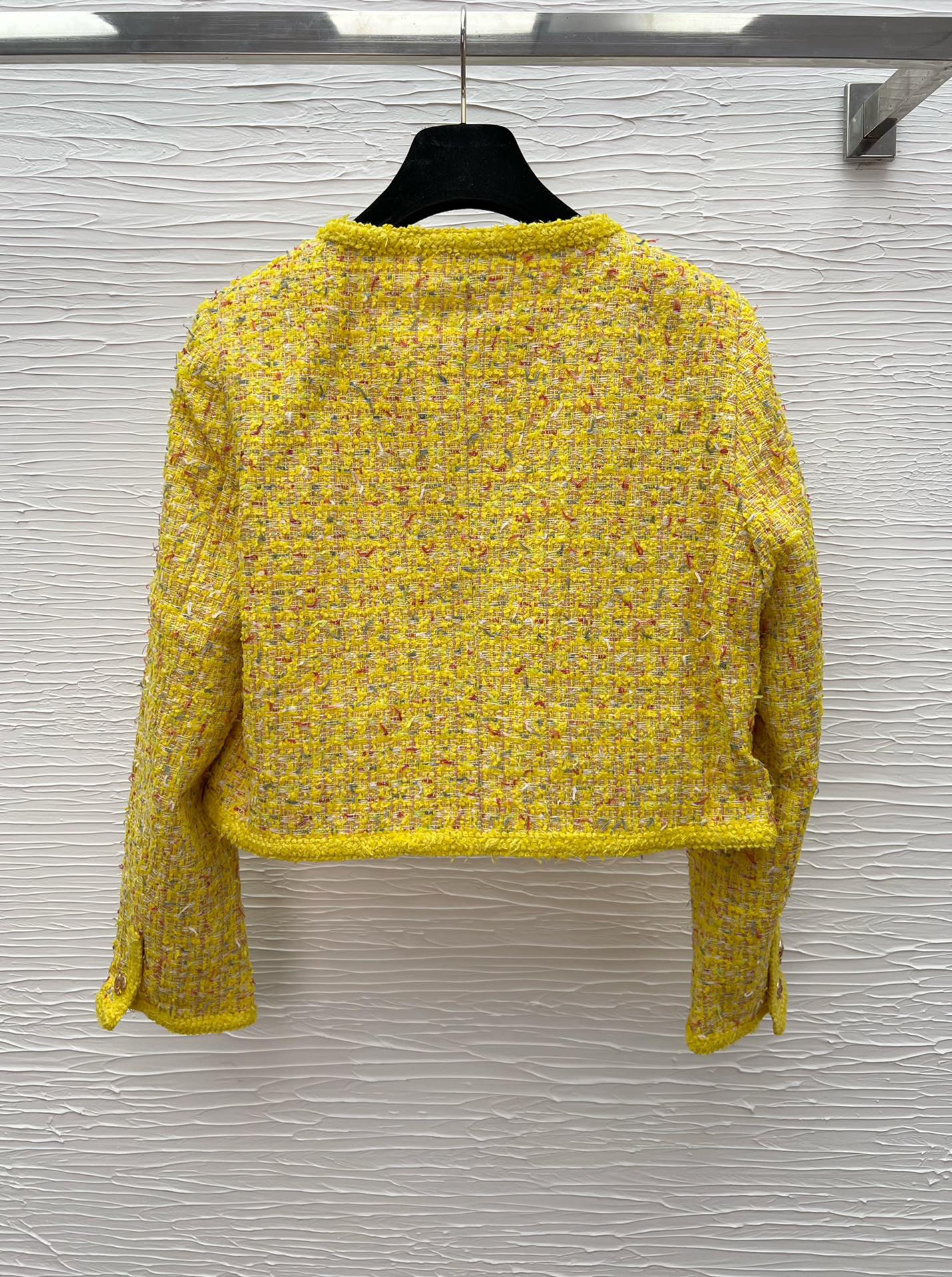 Elegant Lemon Yellow Tweed Jacket, Autumn Style - Available in S, M, L 3 i1757668006 1188 6