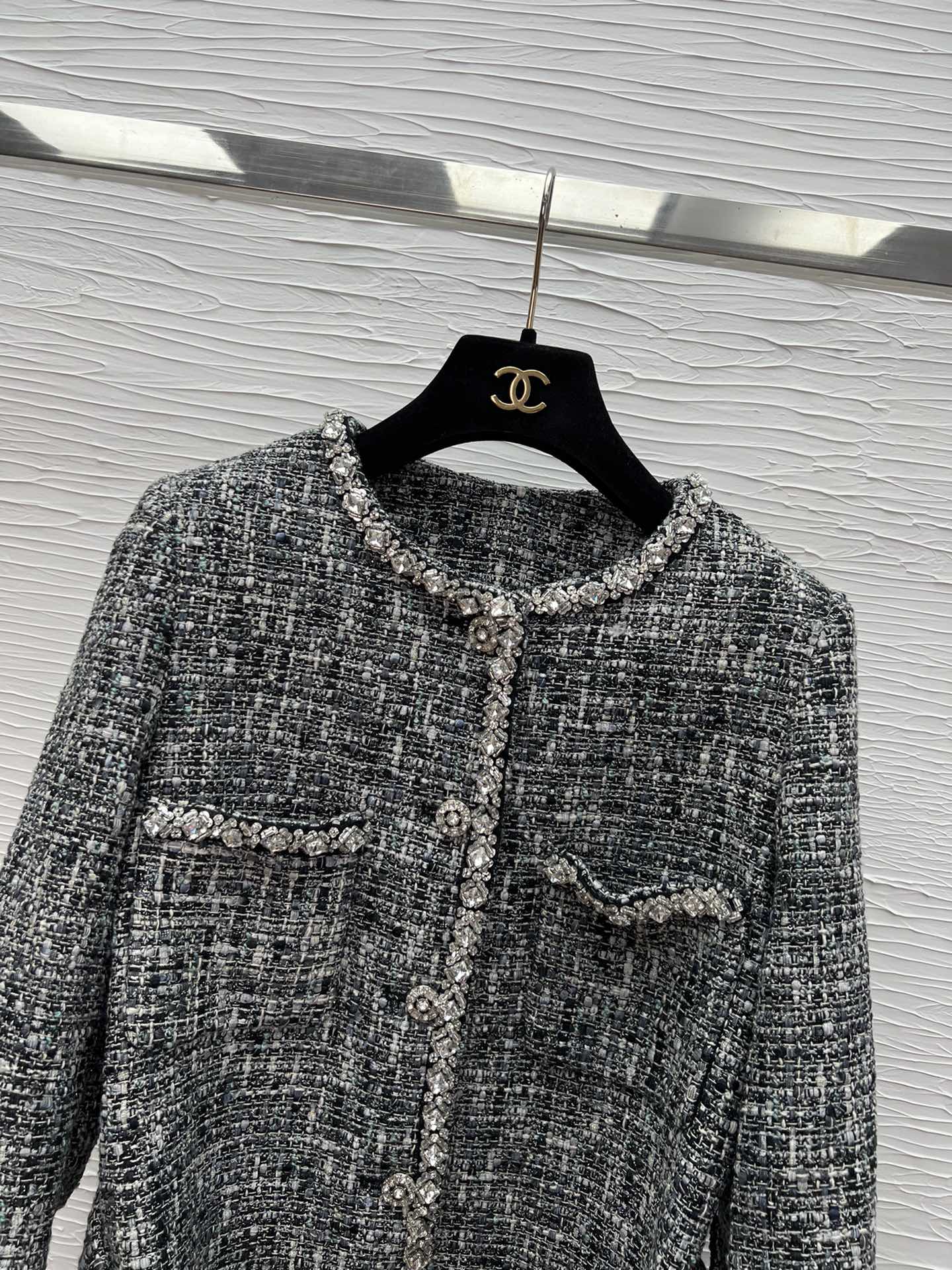 Handmade Beaded Wool Blend Belted Coat - Elegant Winter Style 4 i1757668263 4958 5