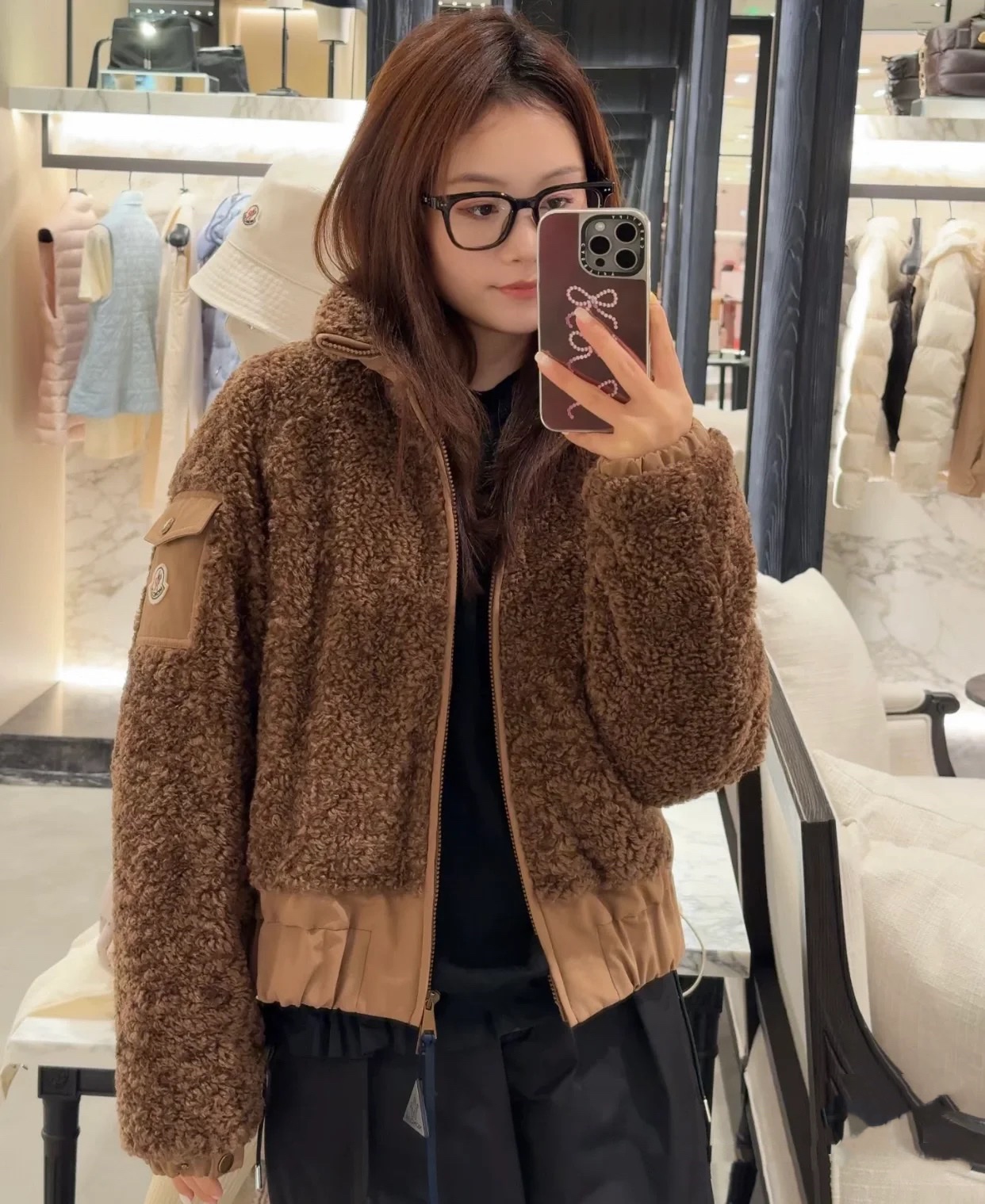 Teddy Bear Stand Collar Down Jacket with Logo Pocket Decor 2 i1758275888 5016 7