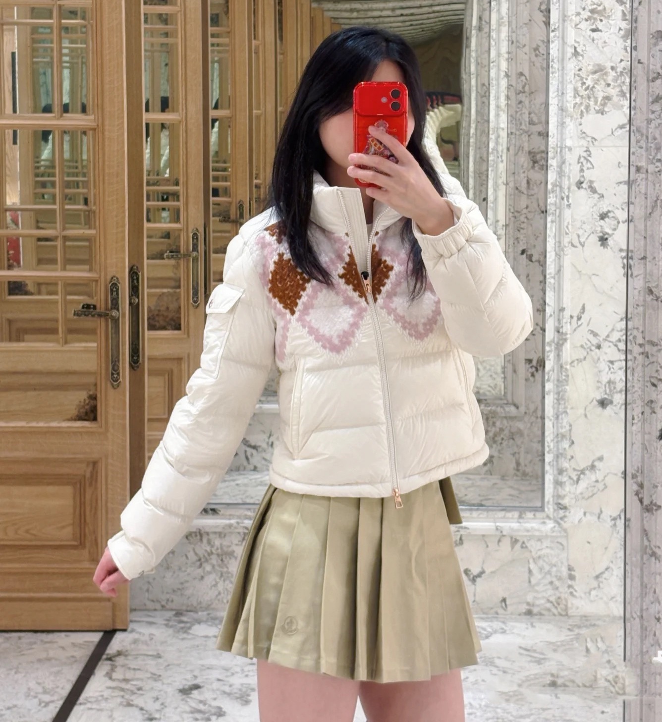 Moncler Megara Knit Embroidery Down Padded Jacket - Cream White 7 i1758963182 4886 0