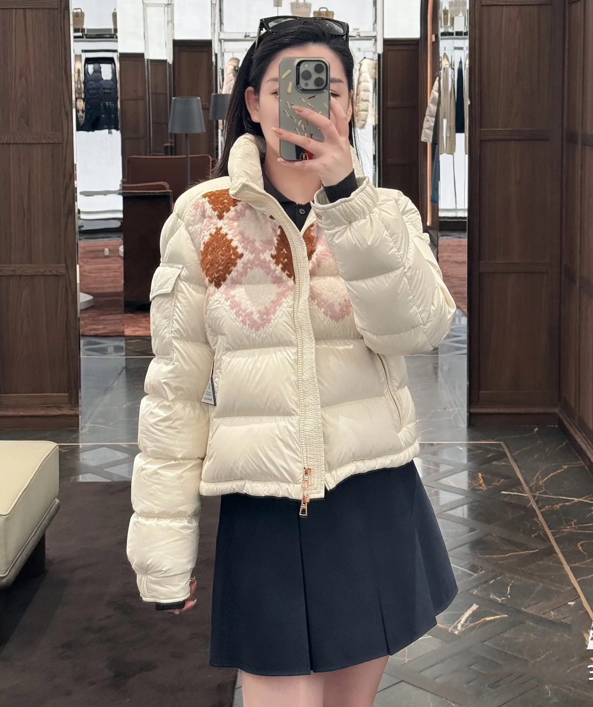Moncler Megara Knit Embroidery Down Padded Jacket - Cream White 2 i1758963182 7319 6