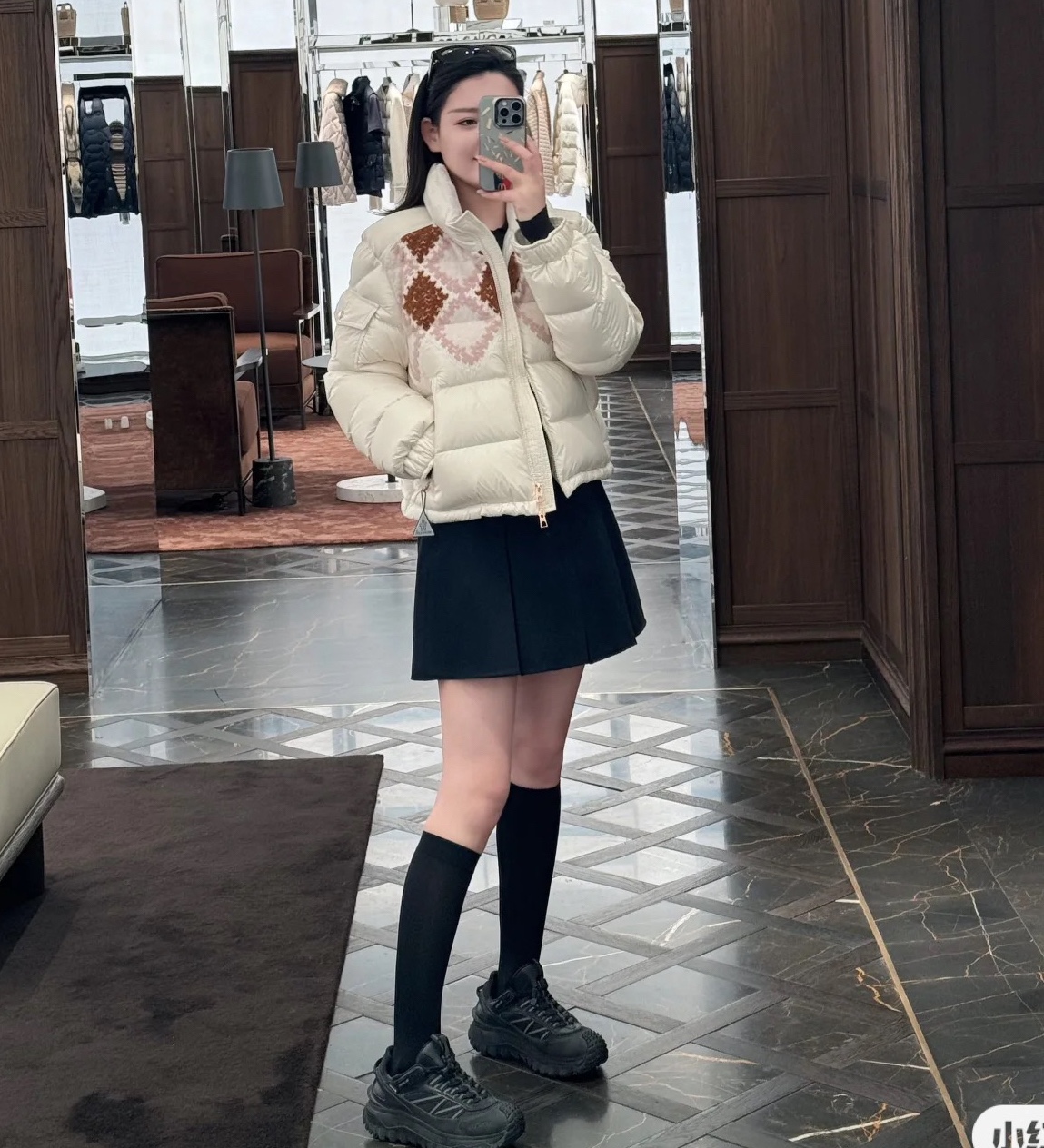Moncler Megara Knit Embroidery Down Padded Jacket - Cream White 4 i1758963182 8361 1