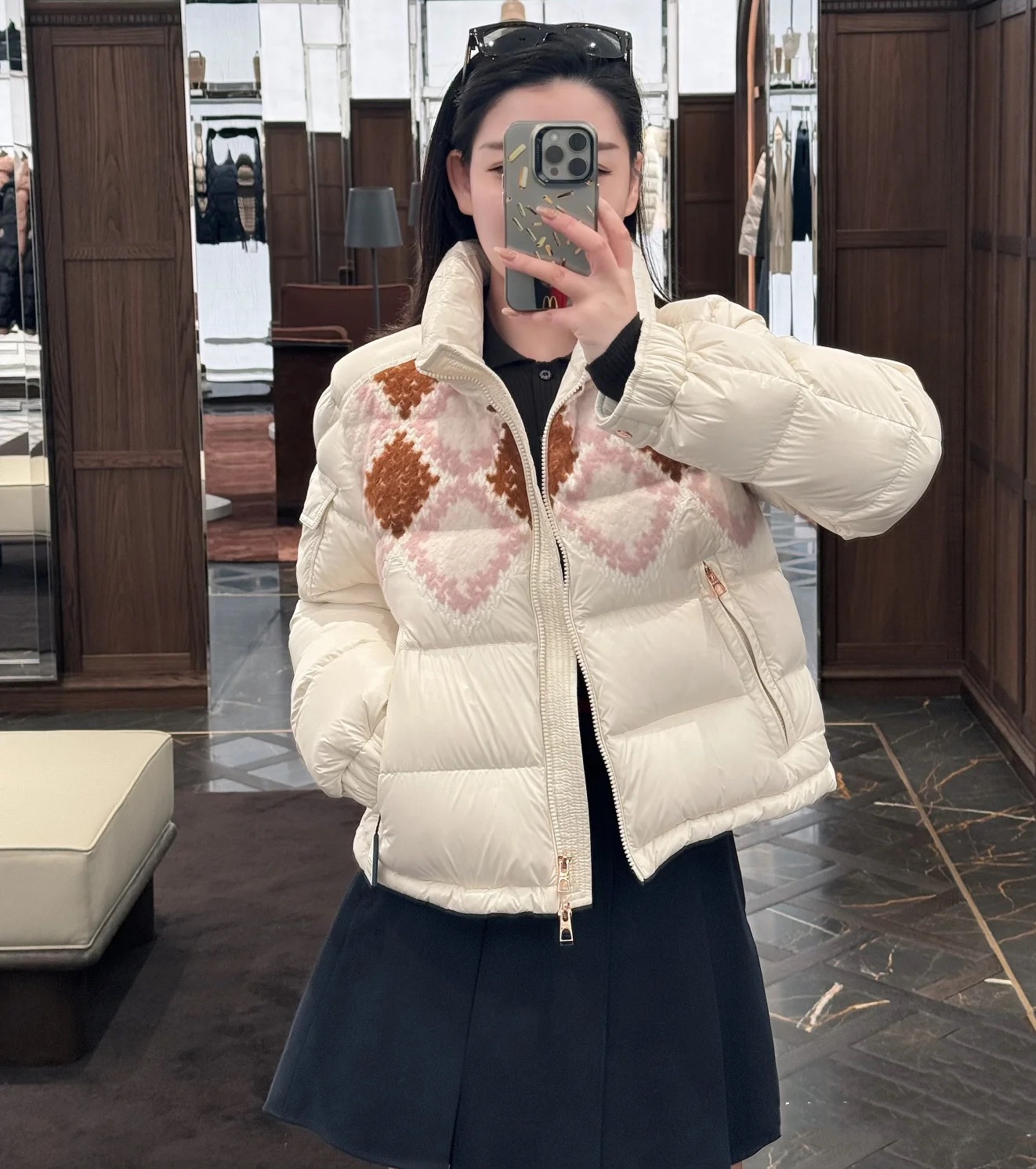 Moncler Megara Knit Embroidery Down Padded Jacket - Cream White 3 i1758963182 9944 5