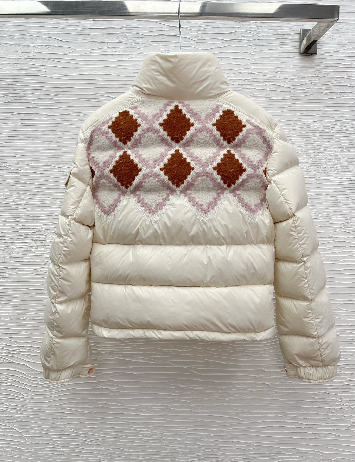 Moncler Megara Knit Embroidery Down Padded Jacket - Cream White 9 i1758963183 5486 8