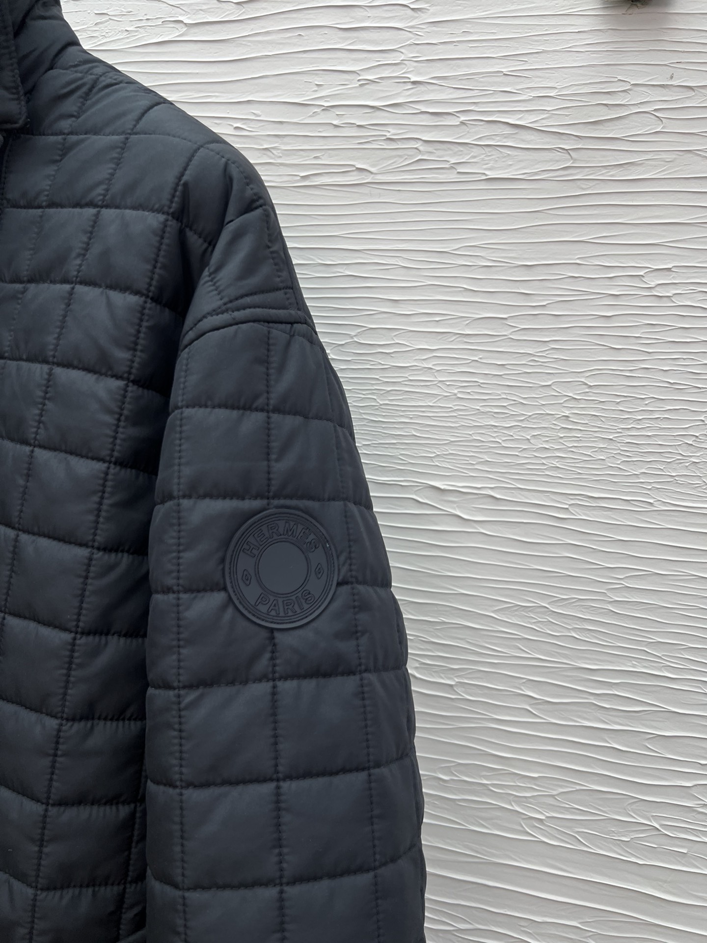 Hermes Quilted Cotton Padded Jacket Stand Collar Diamond Grid Coat 8 i1758964289 1297 4