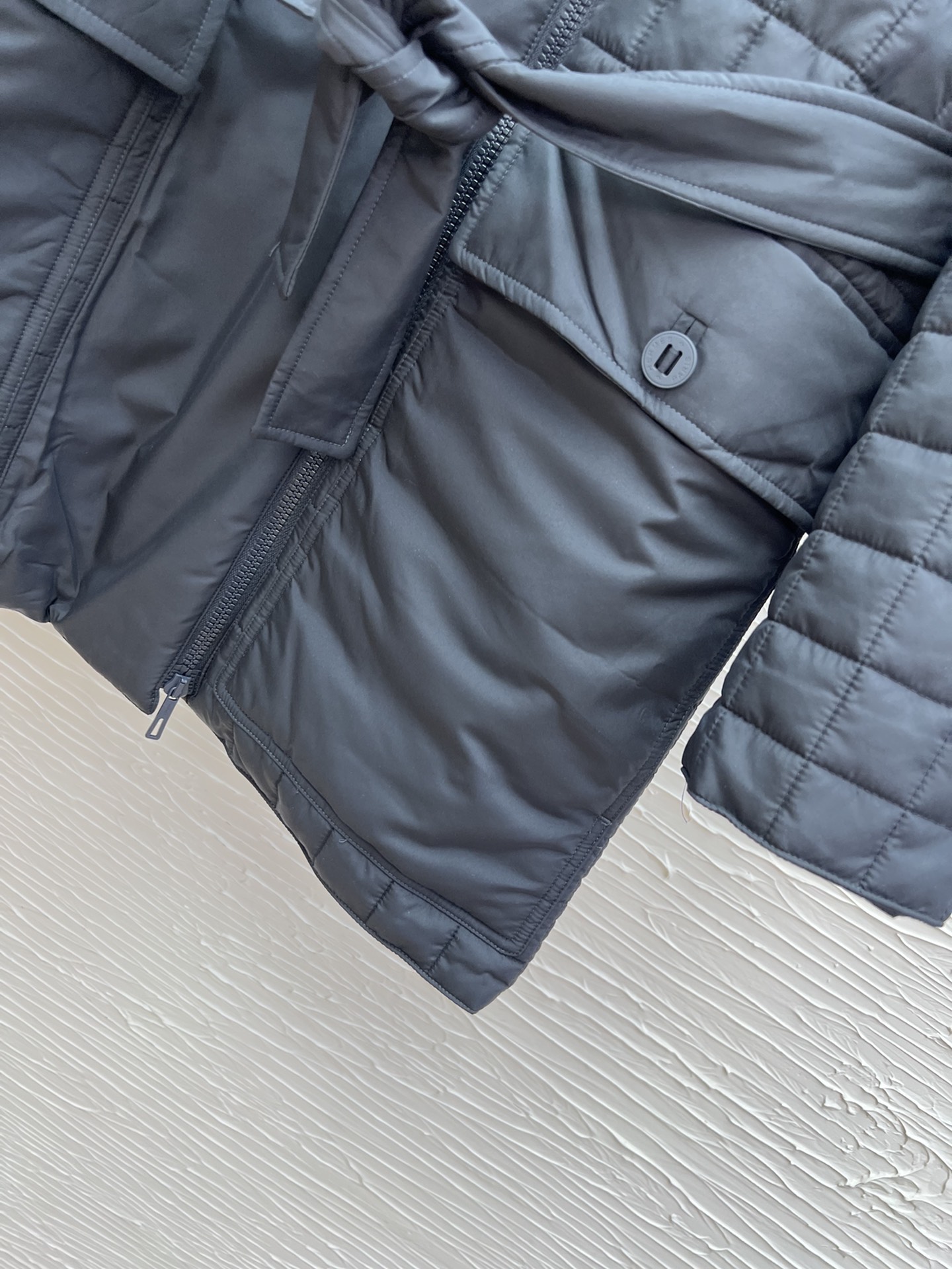 Hermes Quilted Cotton Padded Jacket Stand Collar Diamond Grid Coat 10 i1758964289 522 5