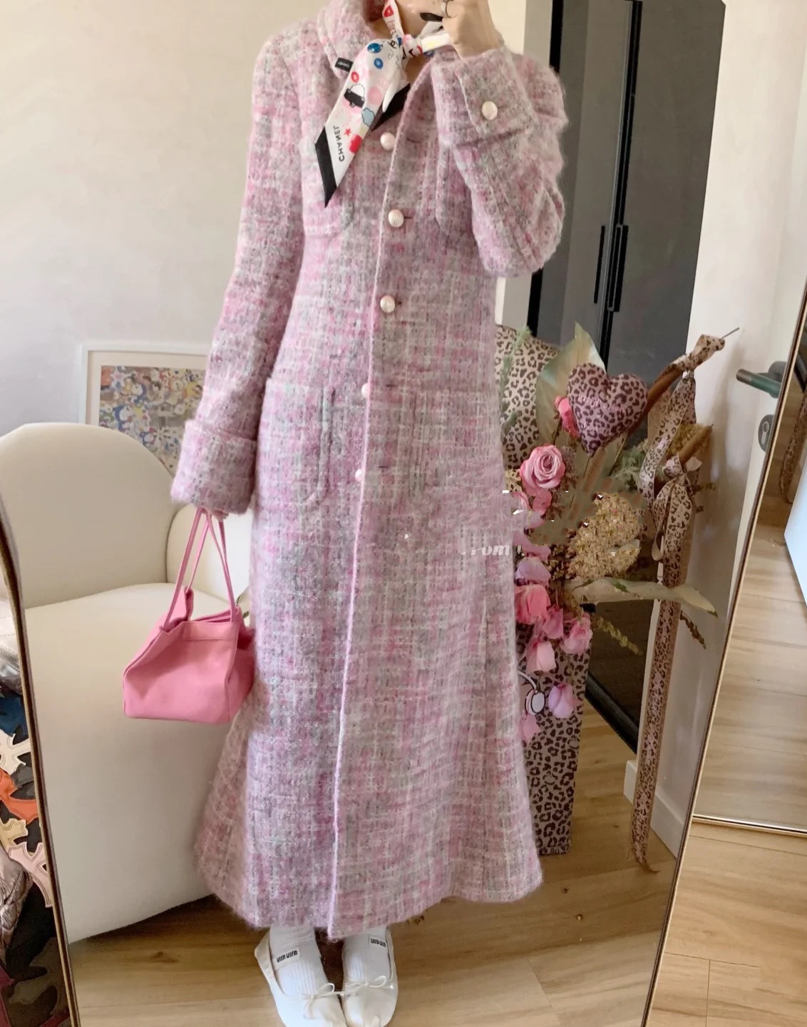 CC25 Women's Pink Wool Coat - Longline, Handmade, Designer Inspired 2 i1759832312 2199 2