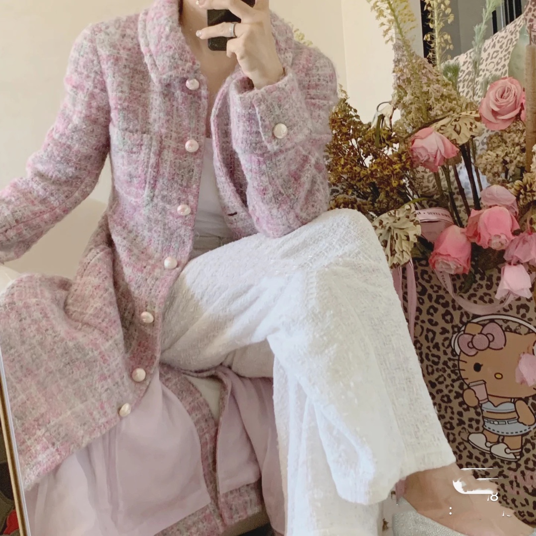CC25 Women's Pink Wool Coat - Longline, Handmade, Designer Inspired 5 i1759832313 2782 8