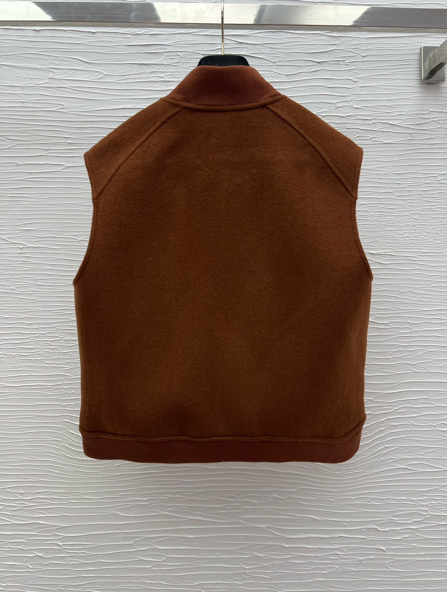 Wool Blend Vest - Handmade Double-Faced Woolen Vest - Stand Collar Design 6 i1760167344 5421 0