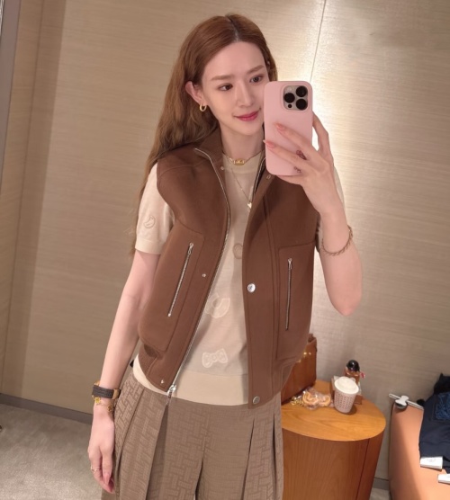 Wool Blend Vest – Handmade Double-Faced Woolen Vest – Stand Collar Design