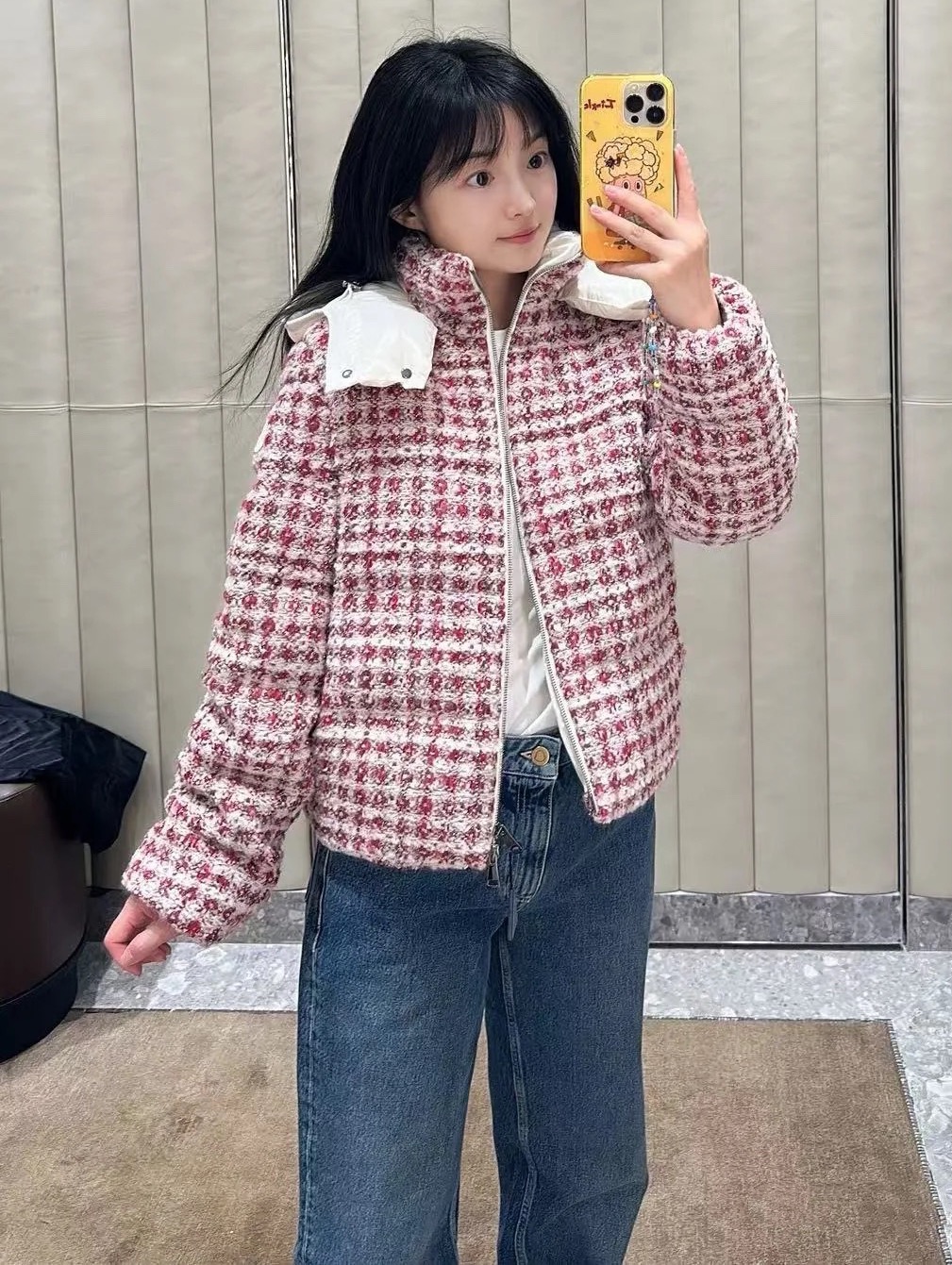 MO25 Tweed Down Jacket - Warm, Stylish, and Durable for Autumn/Winter 5 i1760780791 3453 3