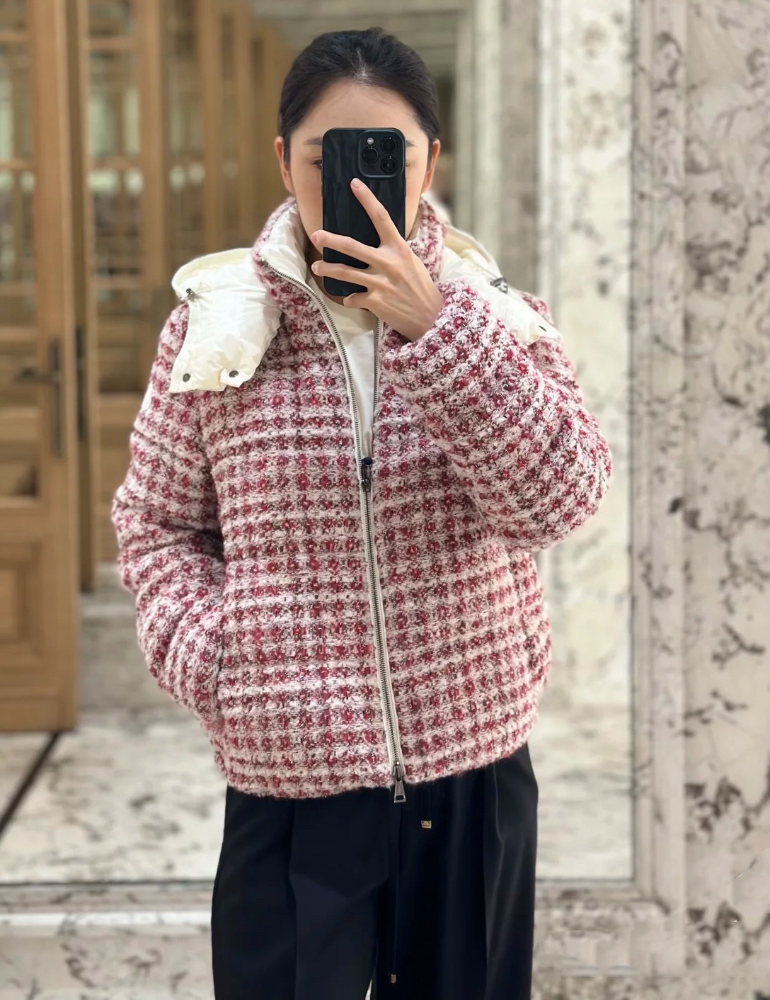 MO25 Tweed Down Jacket - Warm, Stylish, and Durable for Autumn/Winter 8 i1760780791 7317 0