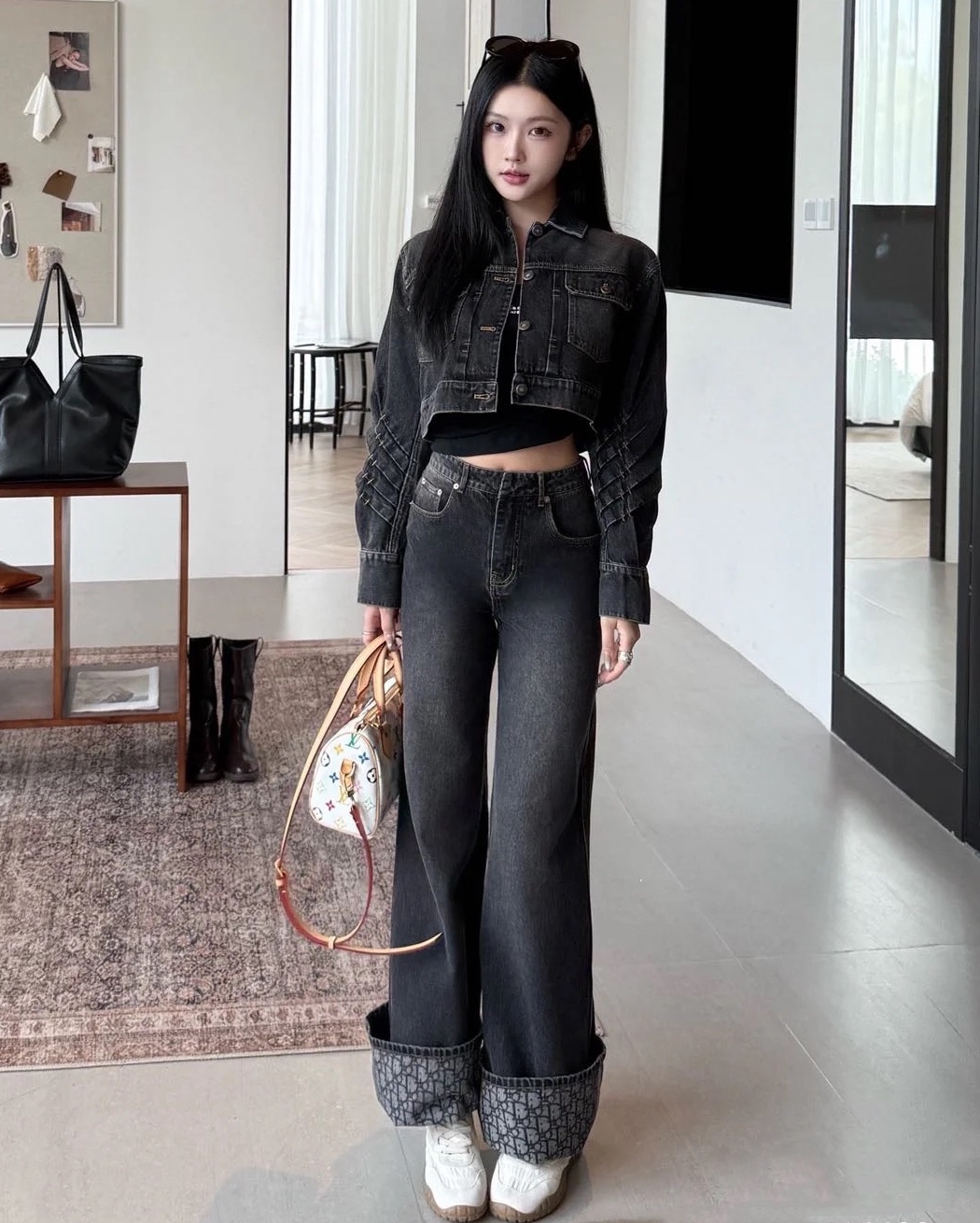 Trendy Denim Jacket & Pants Set: Chic, Comfortable, and Fashion-Forward