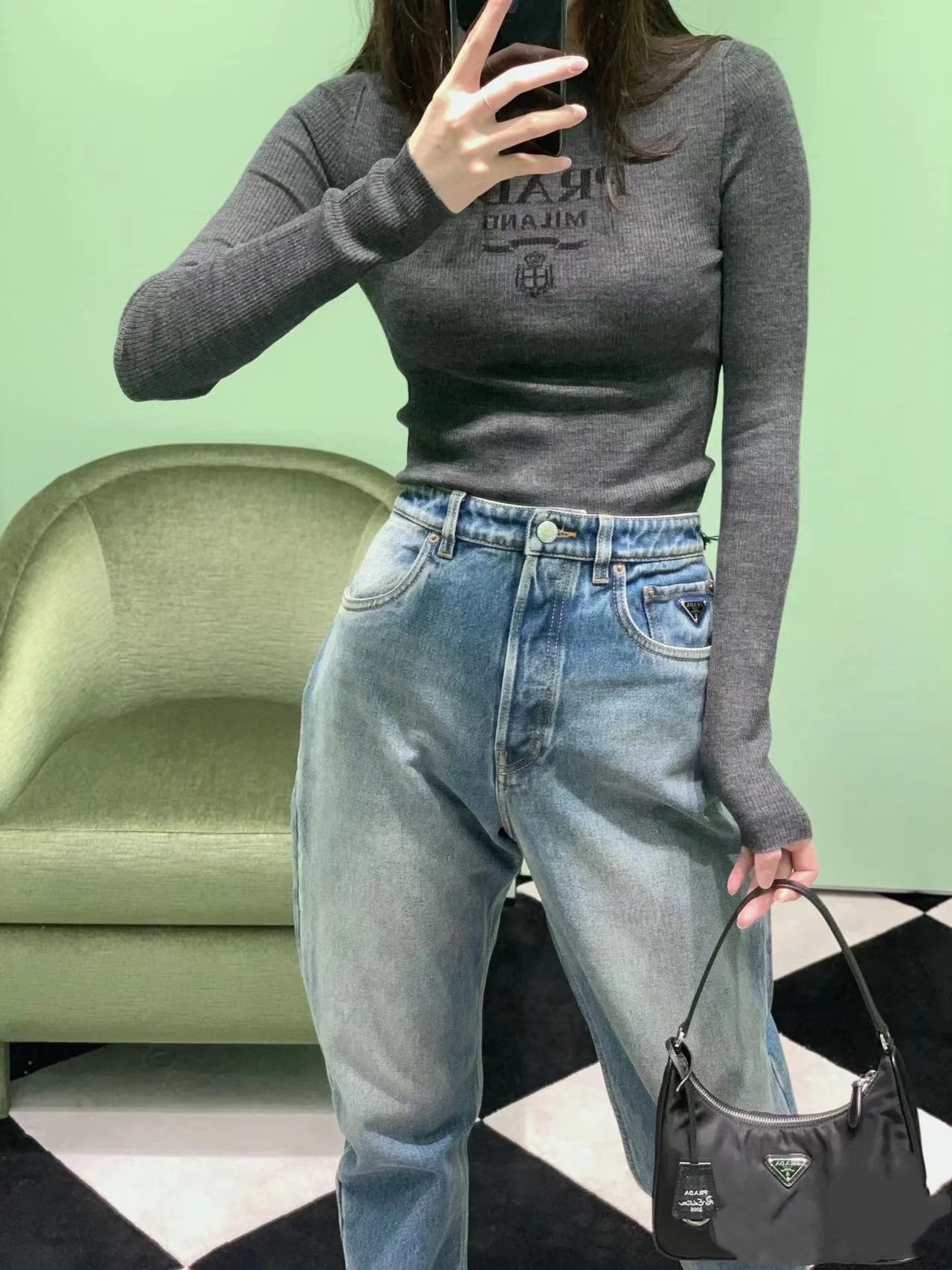 PD 25 Women's Crew Neck Knit Sweater, Pure Color Wool Blend, Cropped Fit 5 i1764580668 7480 0